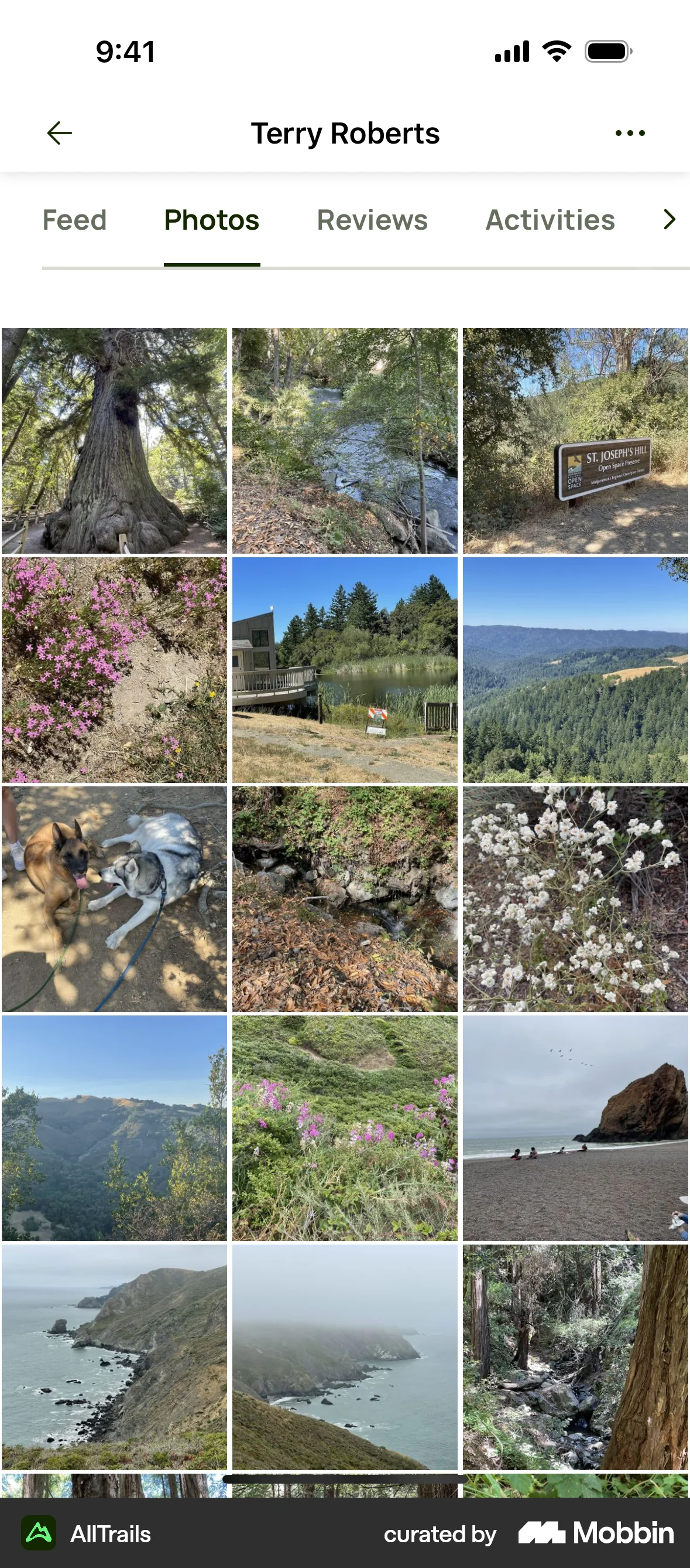 AllTrails iOS screen containing Gallery UI element