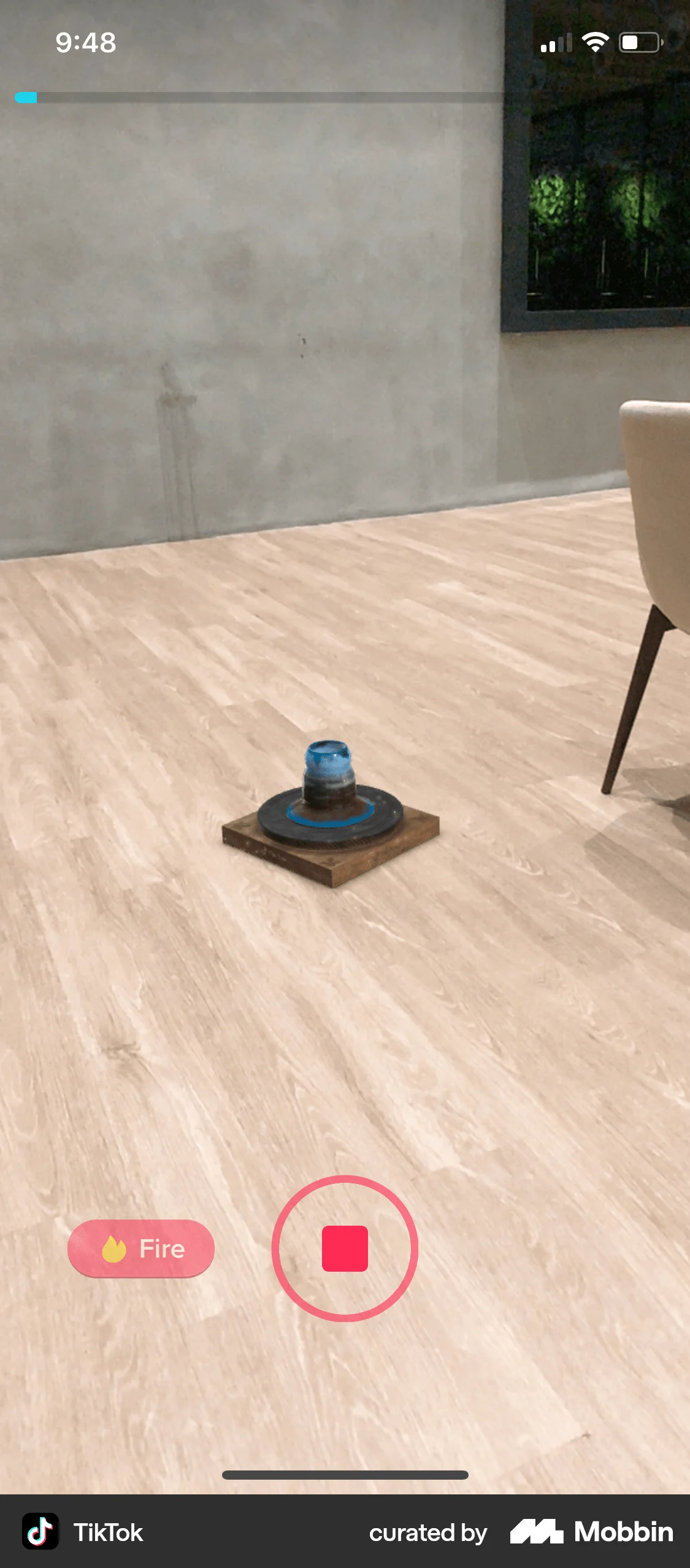 TikTok iOS Augmented Reality screen