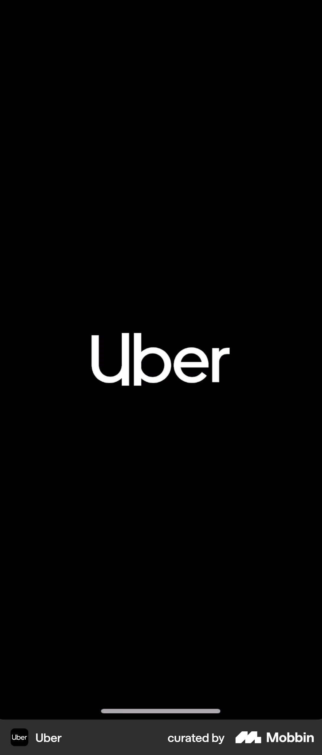 Uber iOS Splash Screen screen