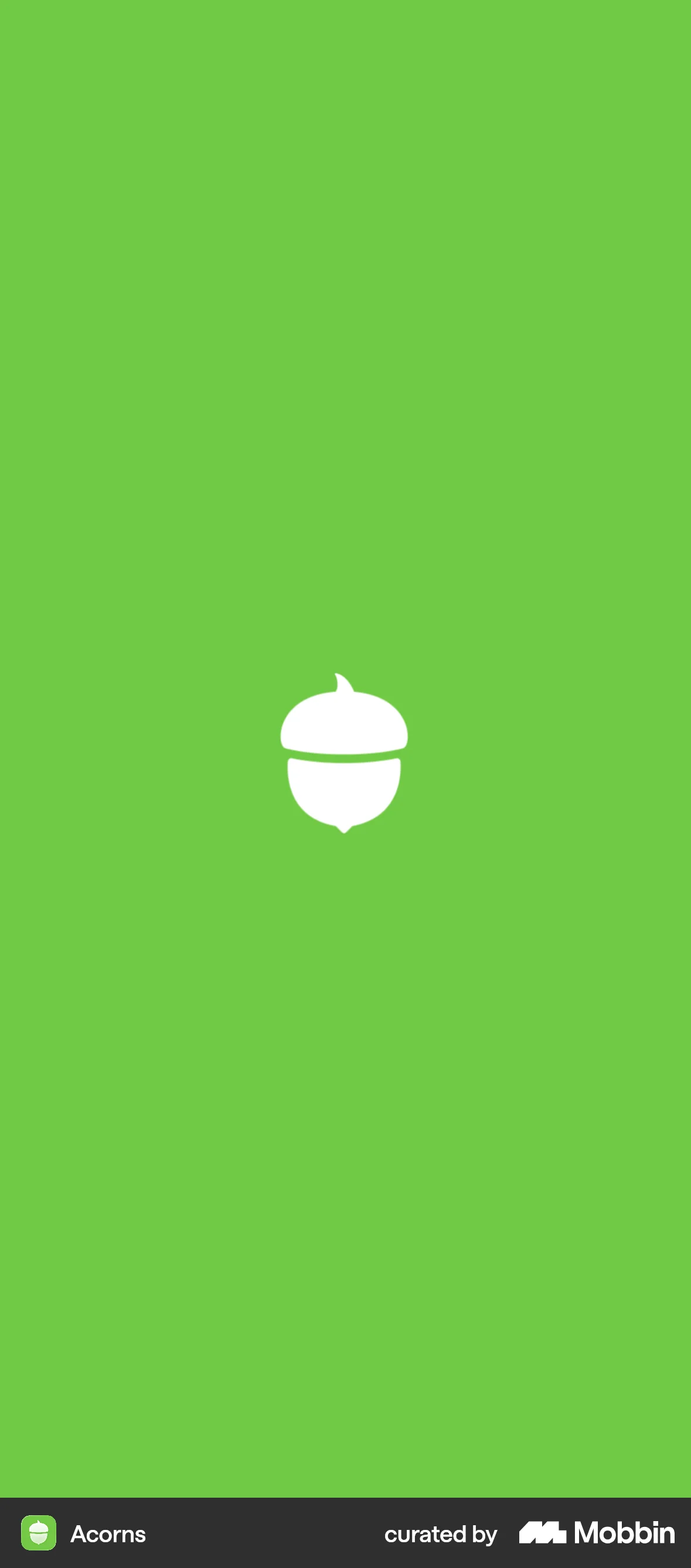 Acorns Onboarding screen