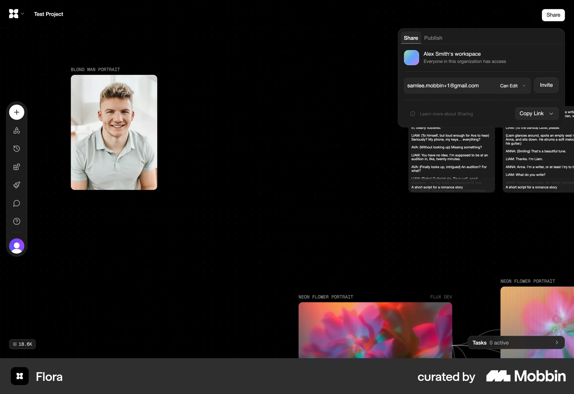 FLORA Web screen containing Tab UI element