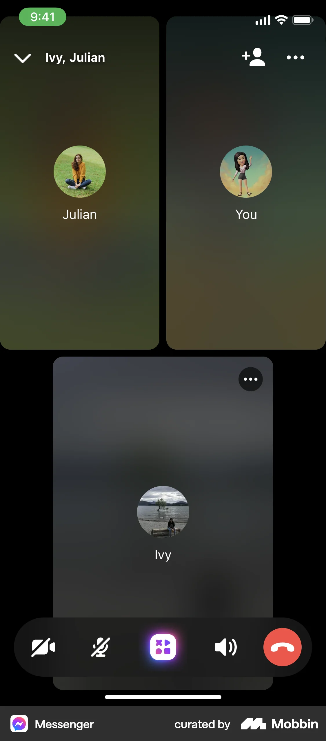 Messenger iOS Call screen
