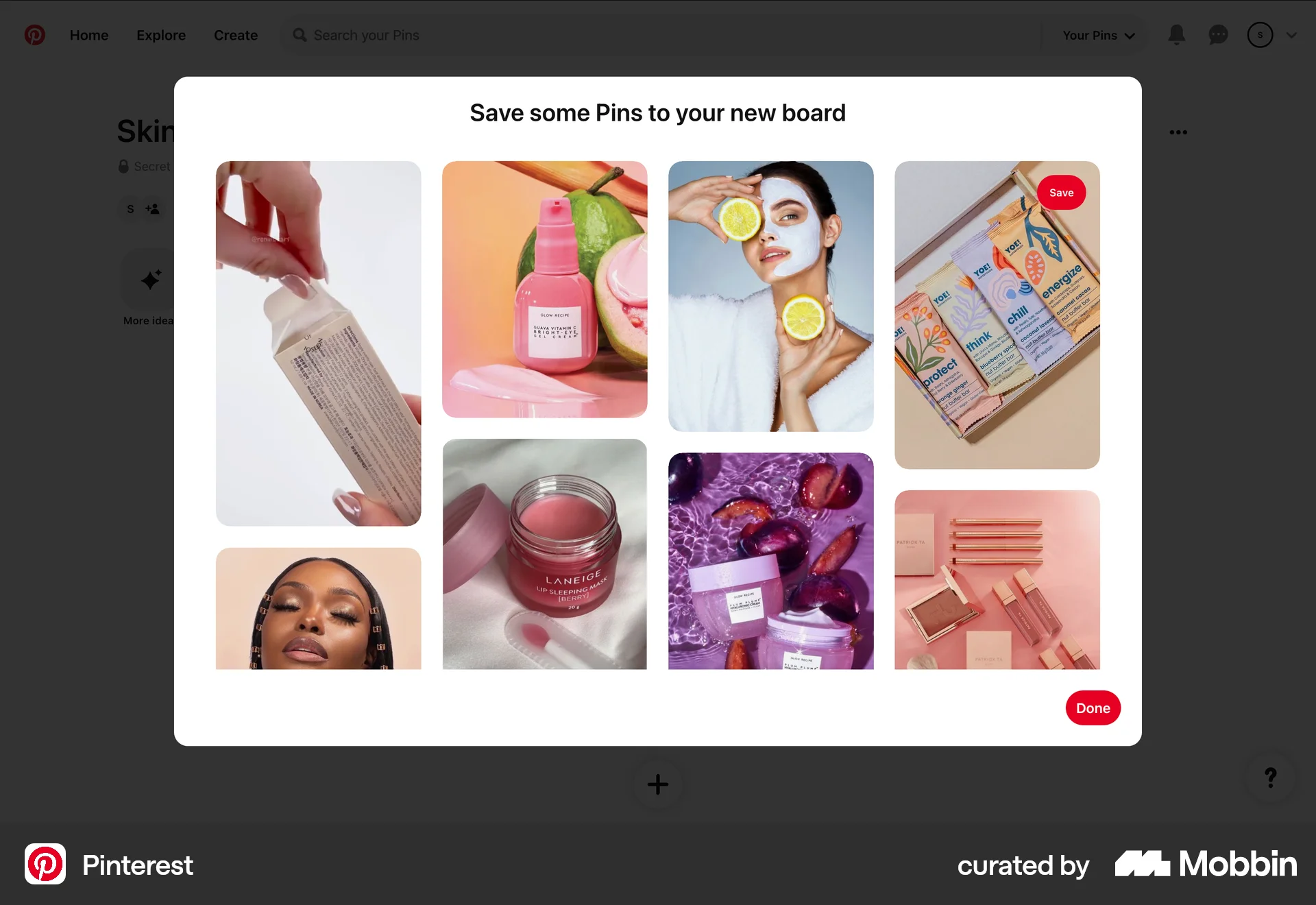 Pinterest Web Save screen