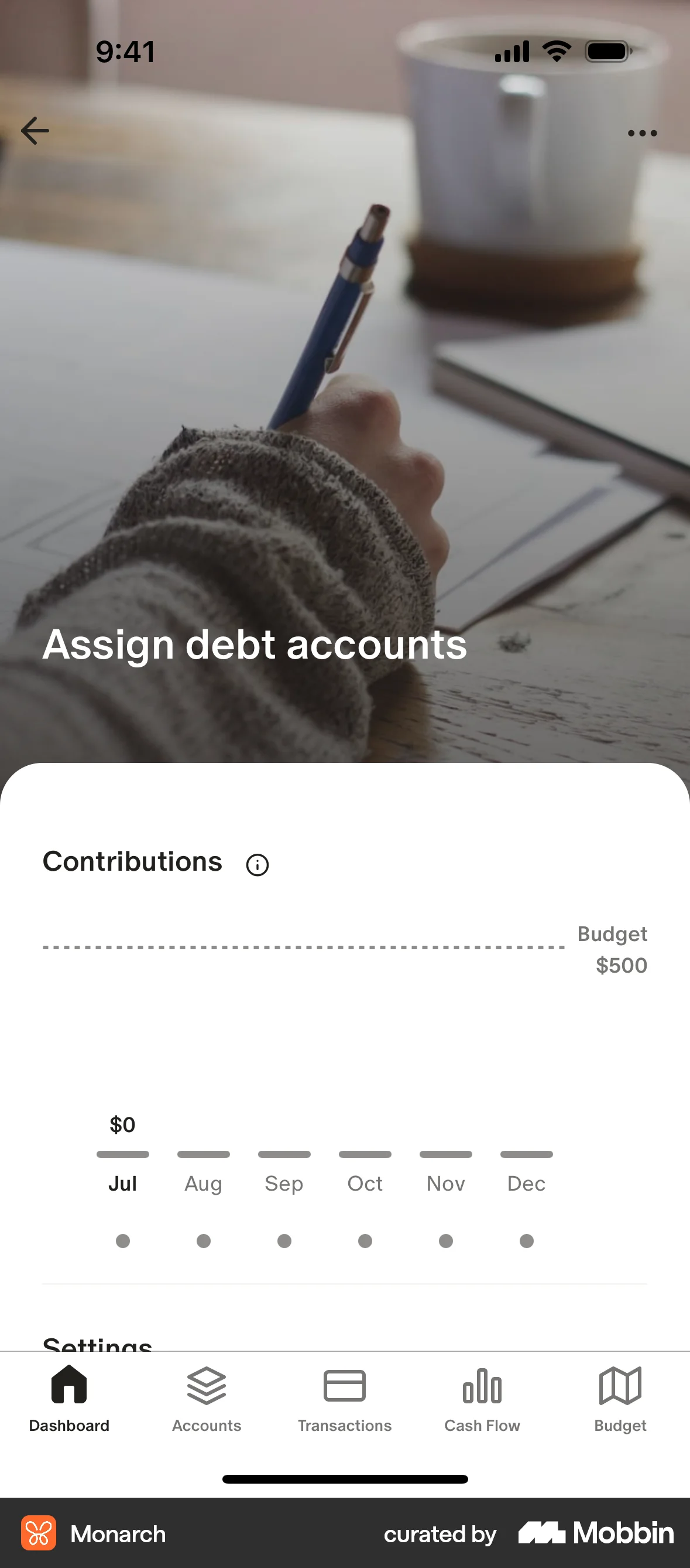 Monarch iOS screen containing Photo UI element