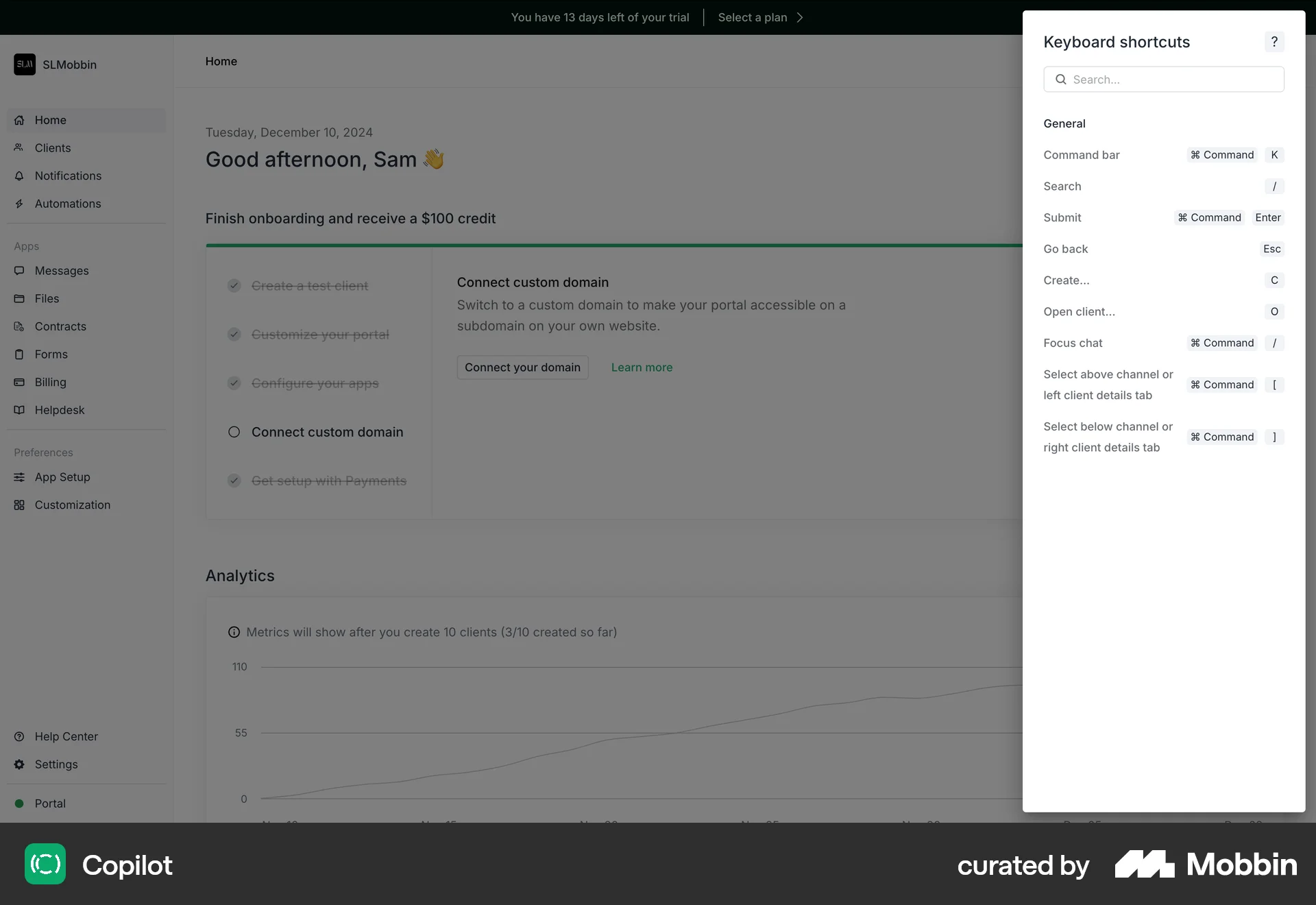 Copilot Web screen containing Keyboard Key UI element
