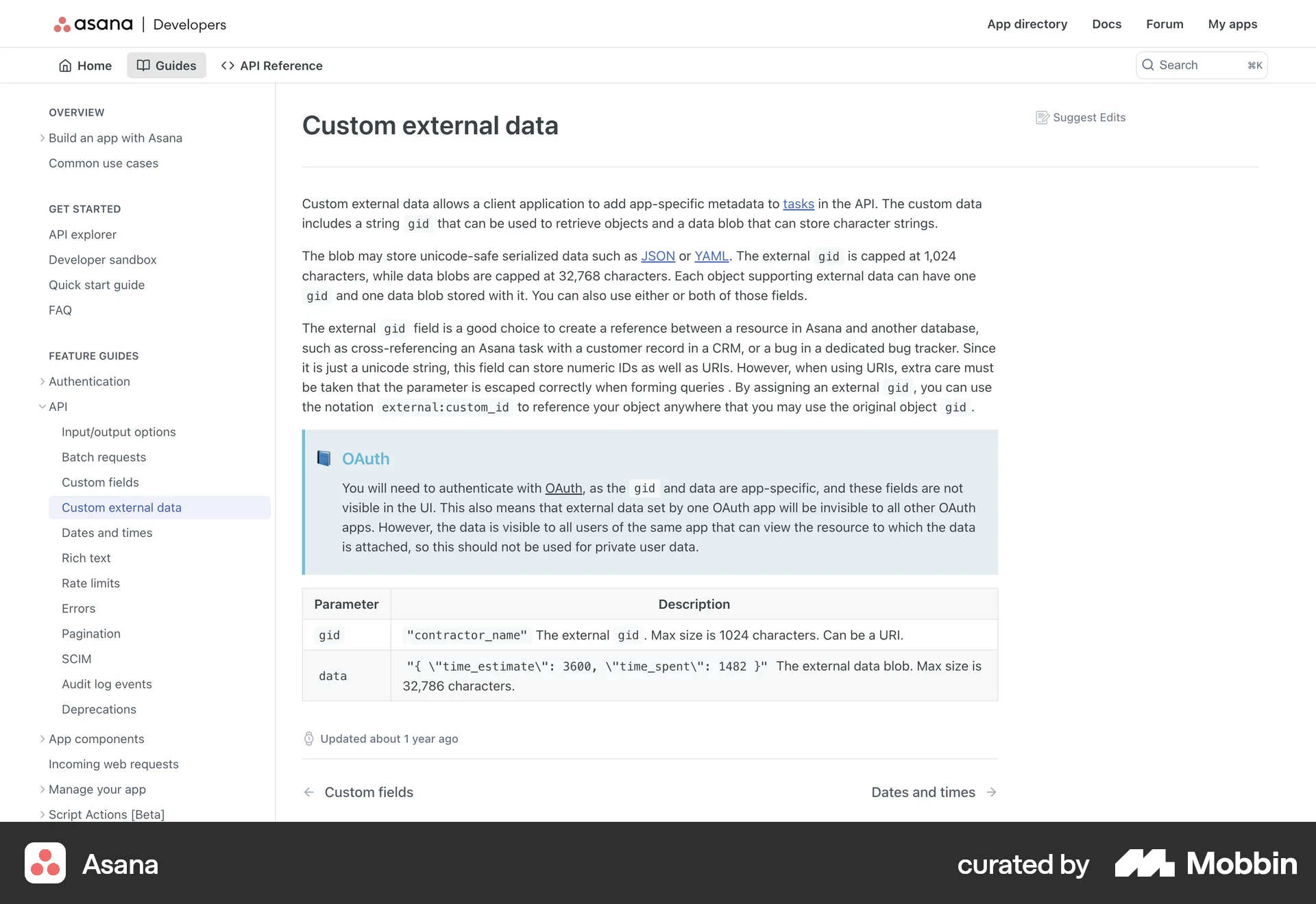 Asana Web screen containing Tab UI element