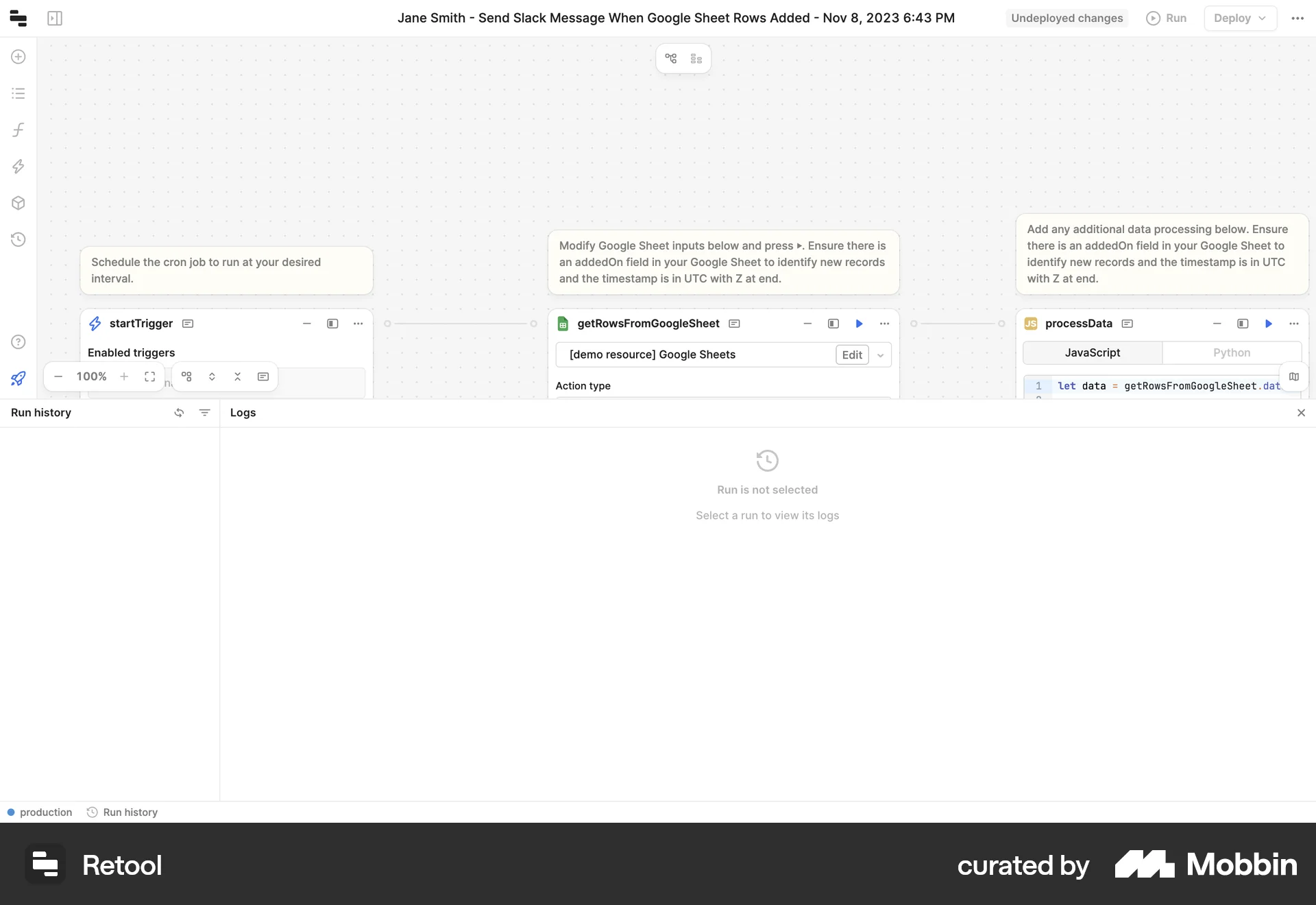Retool Web Empty State screen