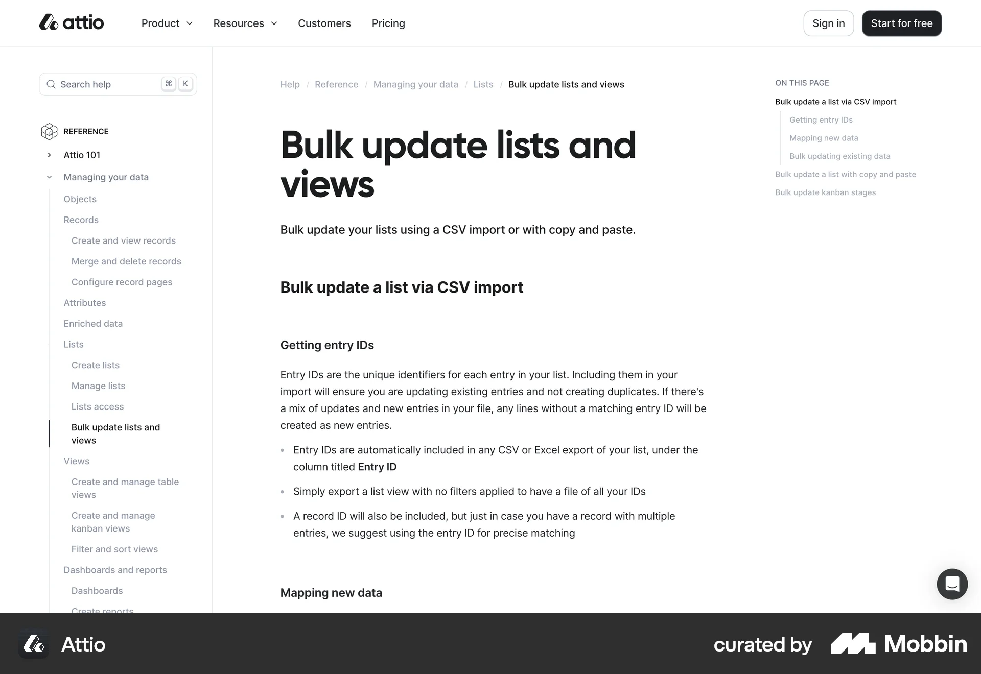 Attio Web screen containing Breadcrumbs UI element