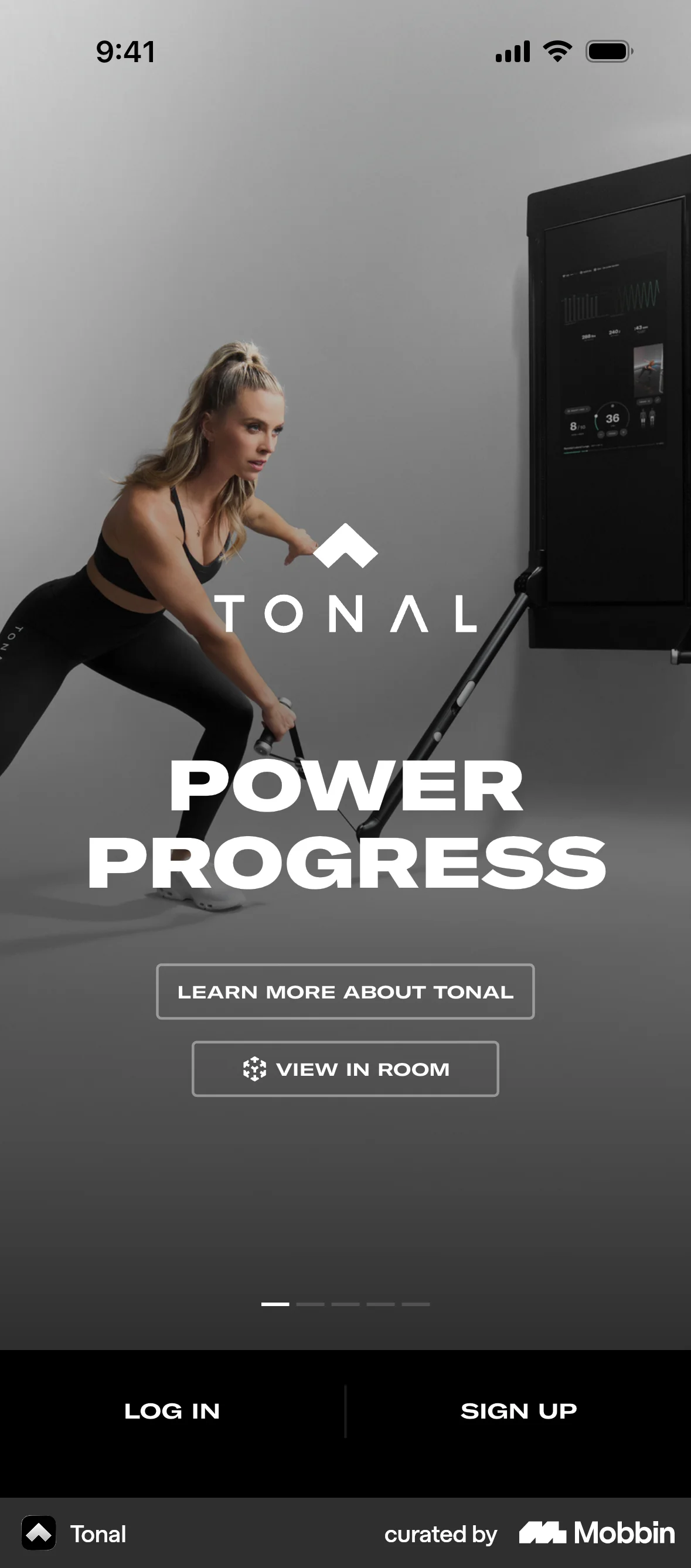Tonal Onboarding screen