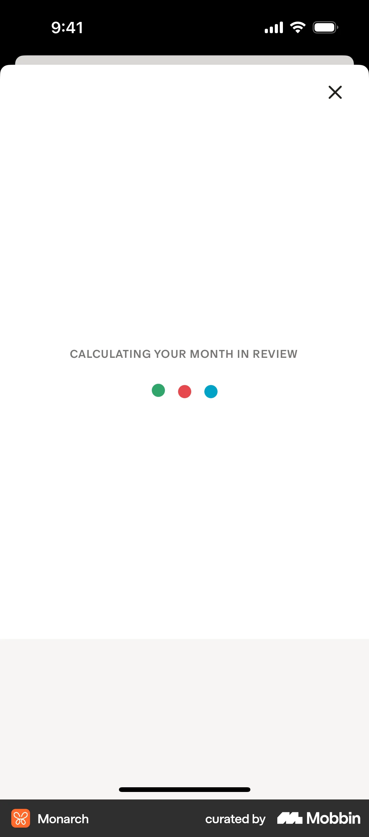 Monarch iOS Loading screen