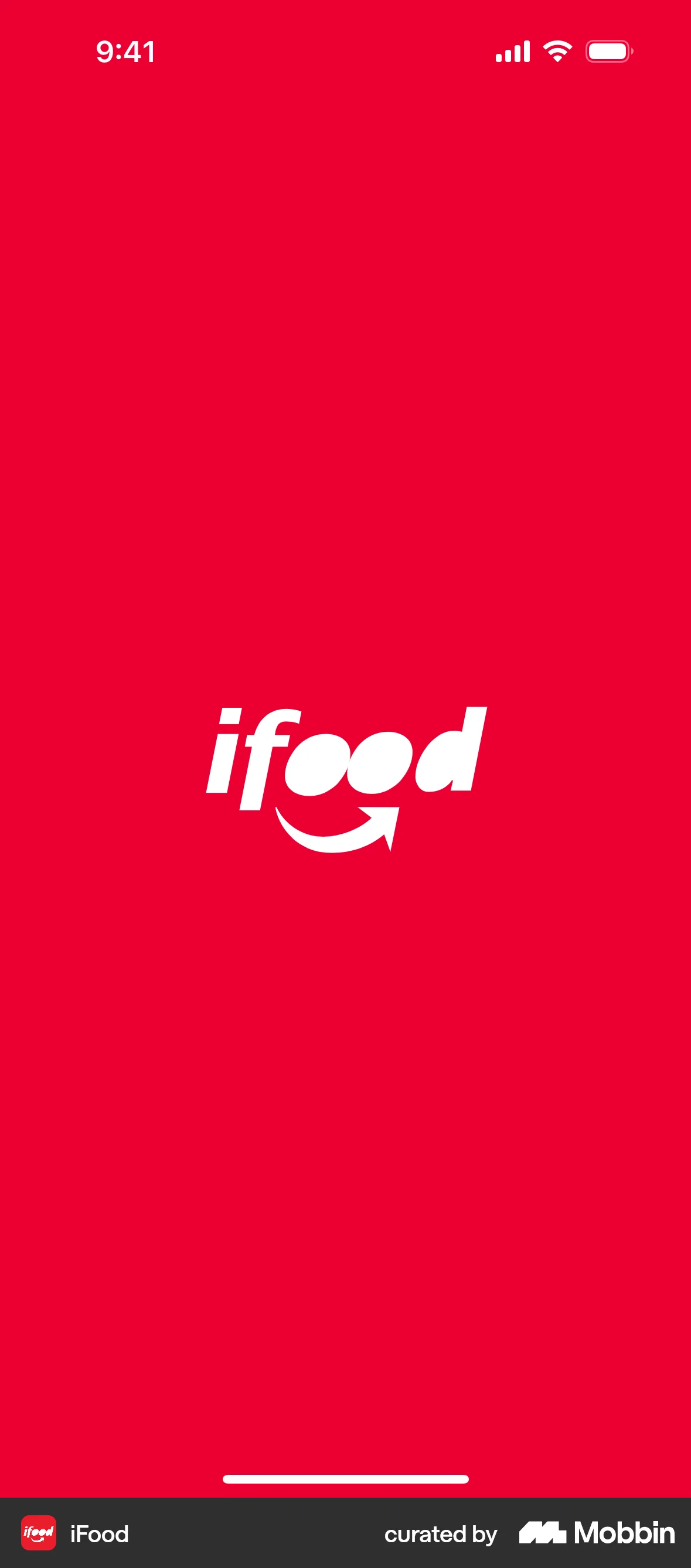 iFood iOS Splash Screen screen