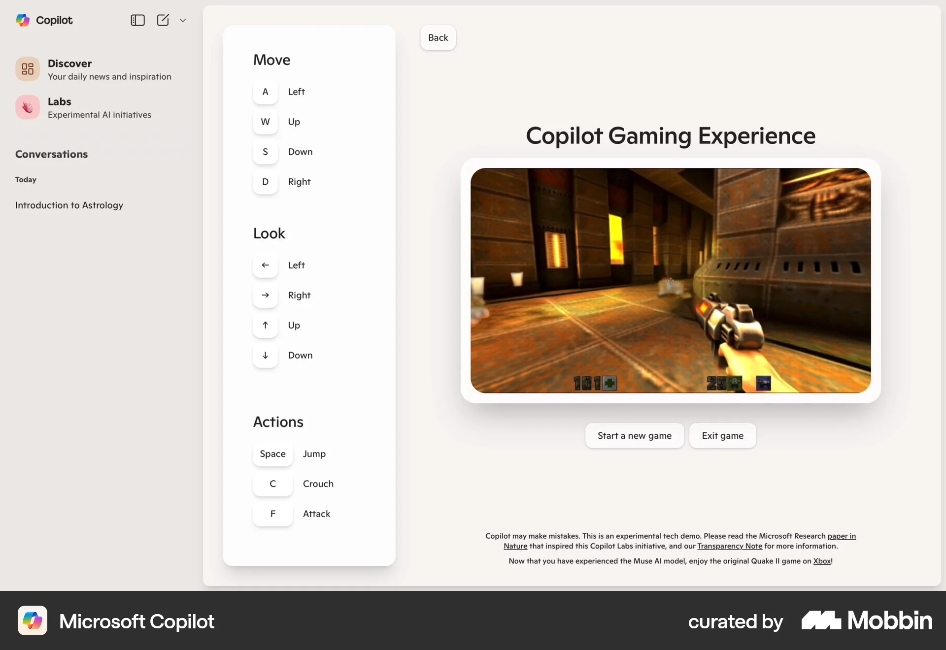Microsoft Copilot screen
