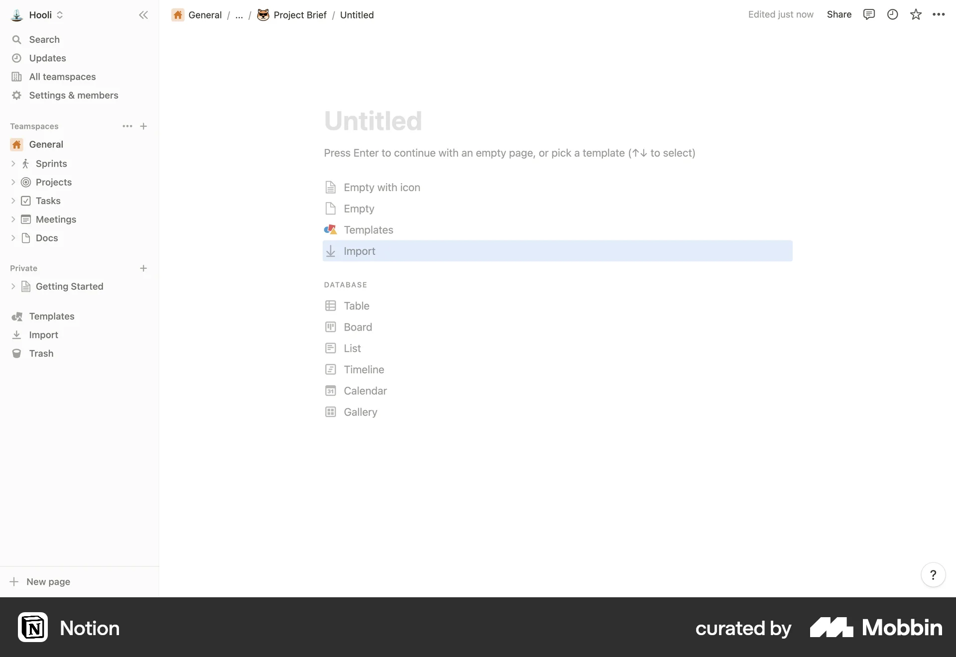 Notion Web Note Detail screen