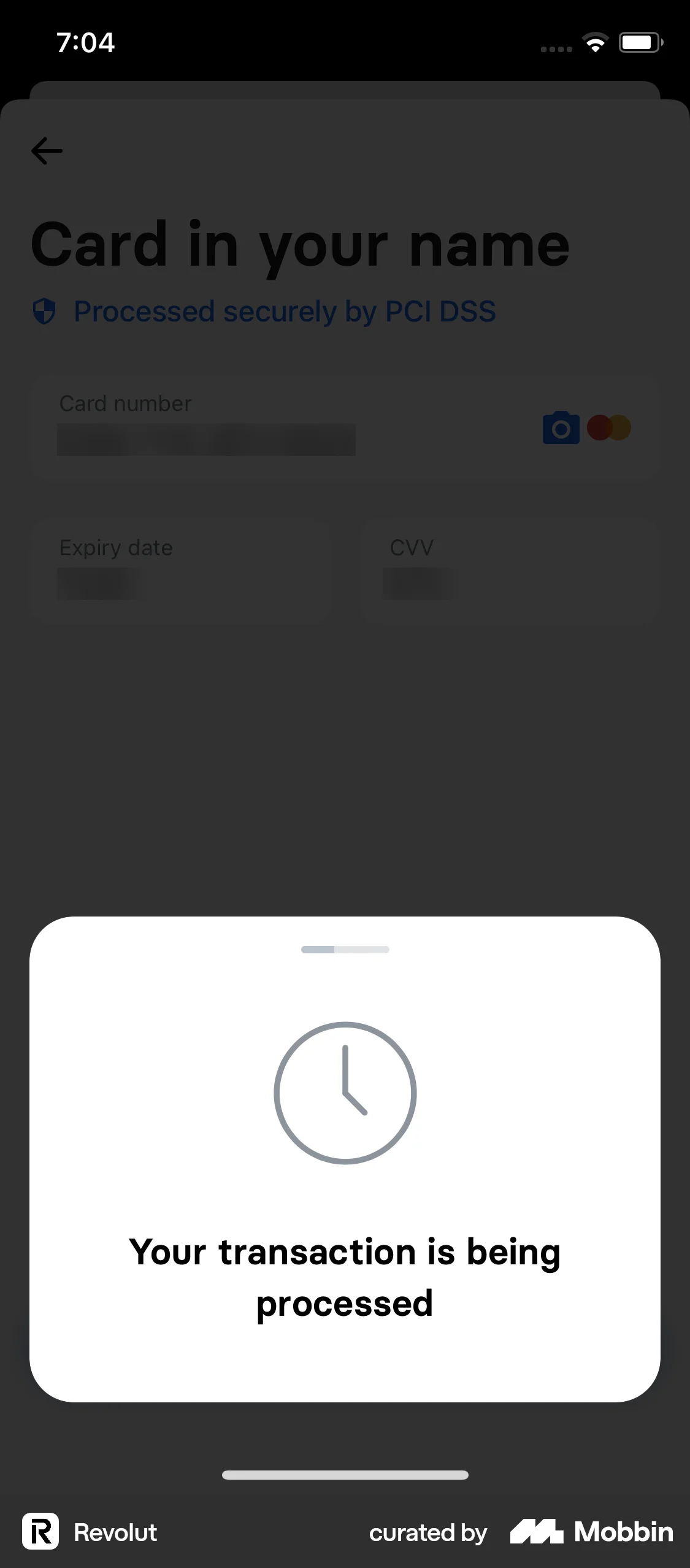 Revolut iOS screen containing Loading Indicator UI element