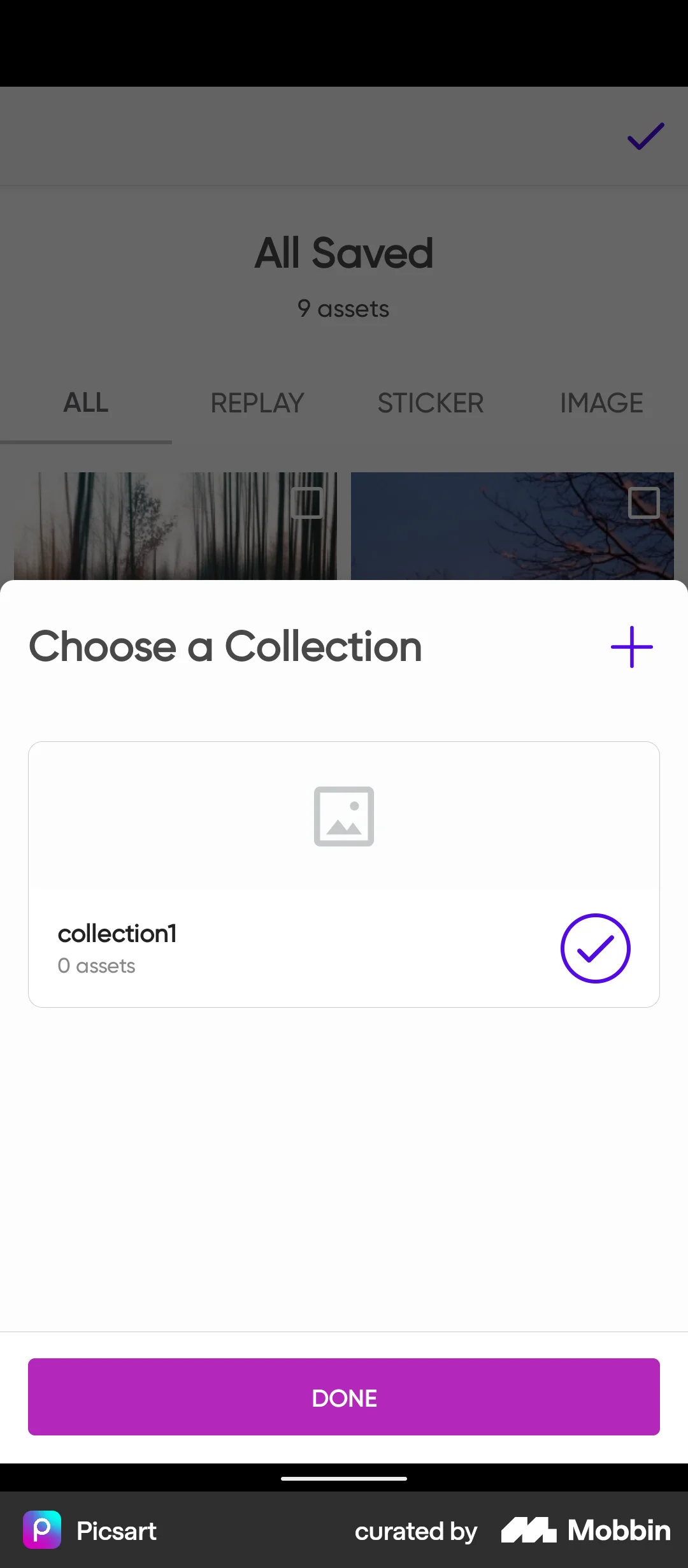 Picsart Android Move screen