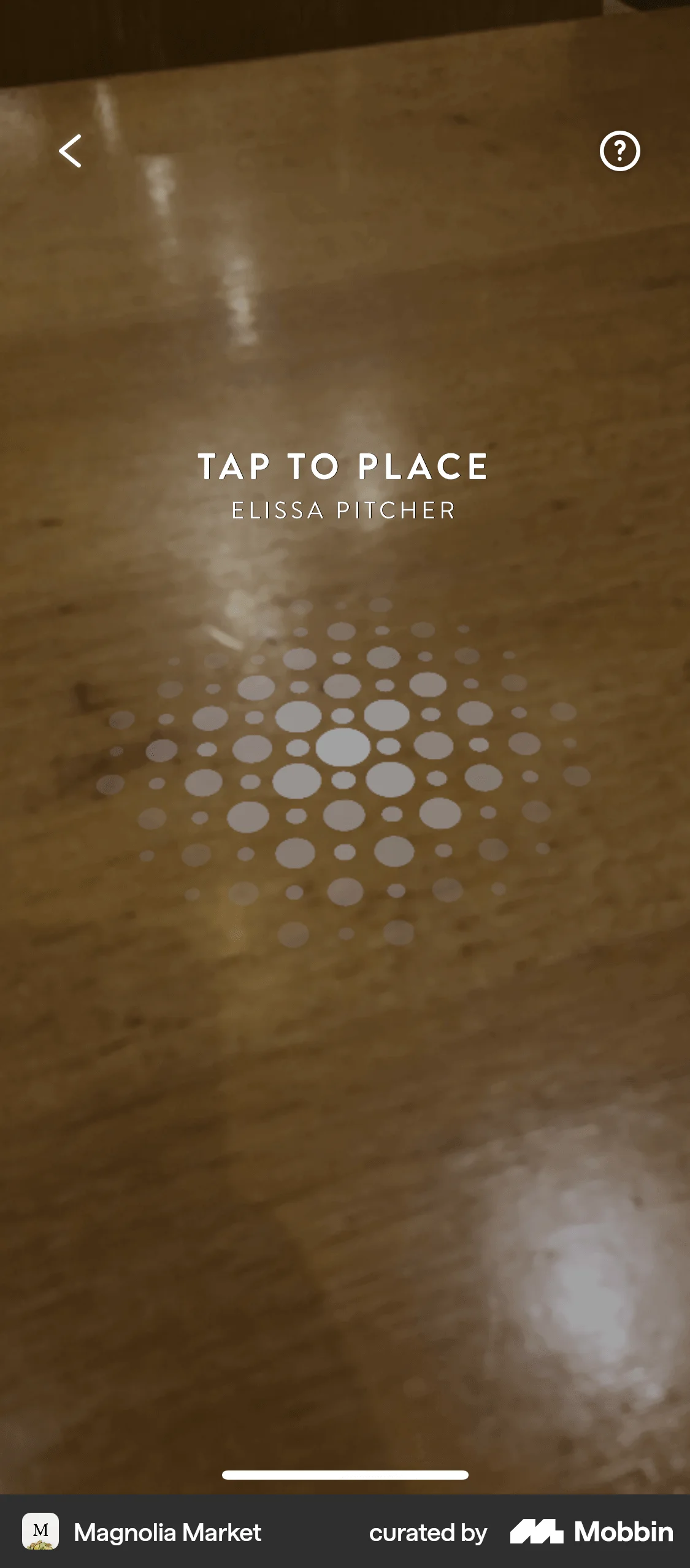 Magnolia Market iOS Augmented Reality screen