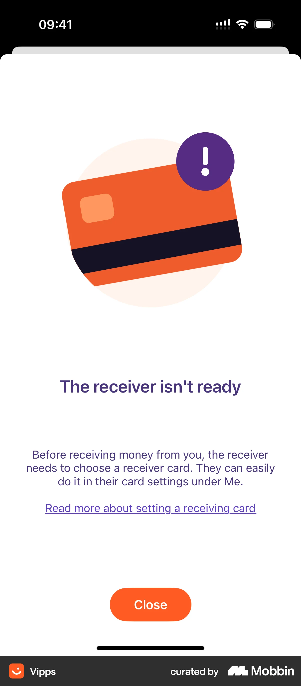 Vipps iOS Error screen
