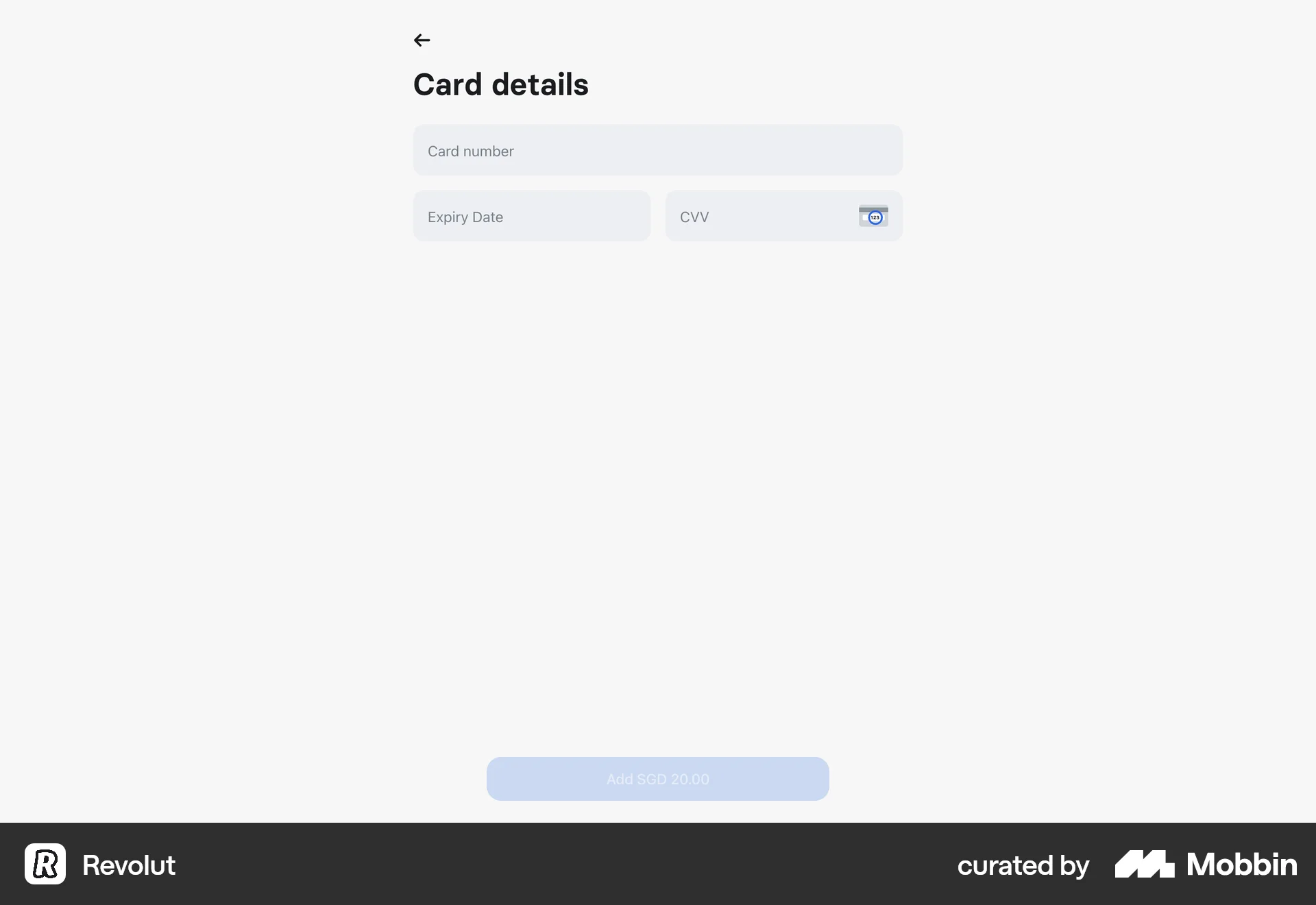 Revolut Web Transfer & Send Money screen