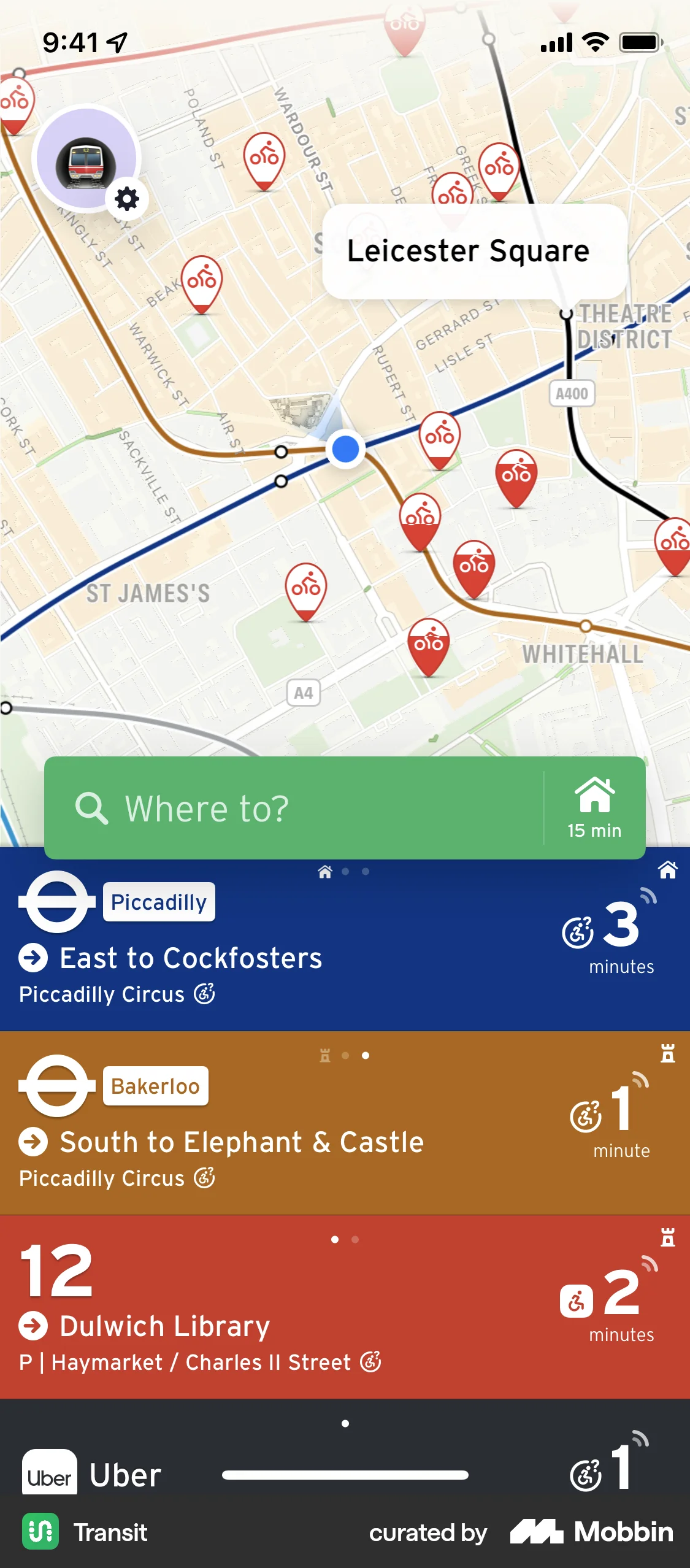 Ios Bus Map Transit iOS Transportation Options | Mobbin