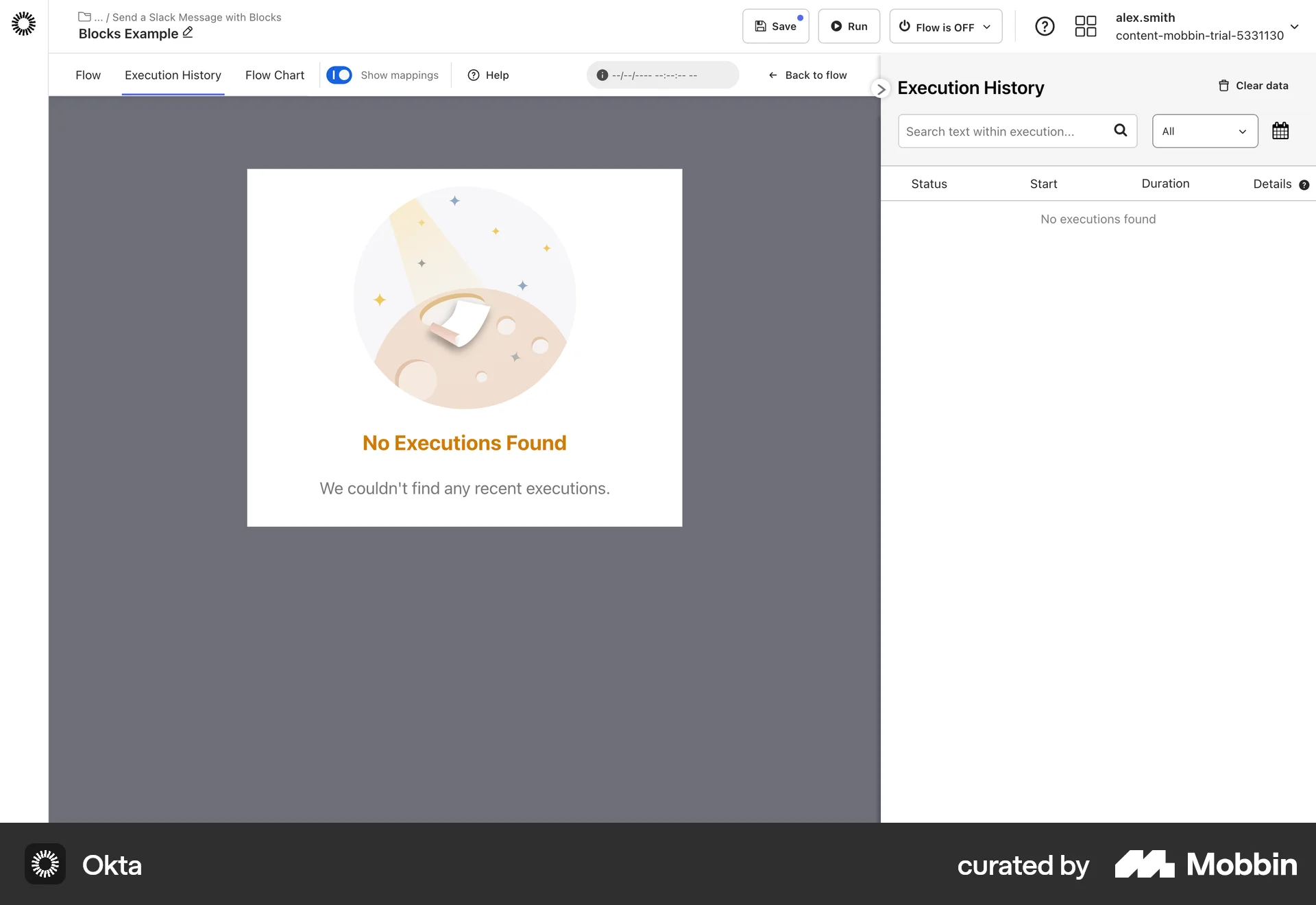Okta Web Empty State screen