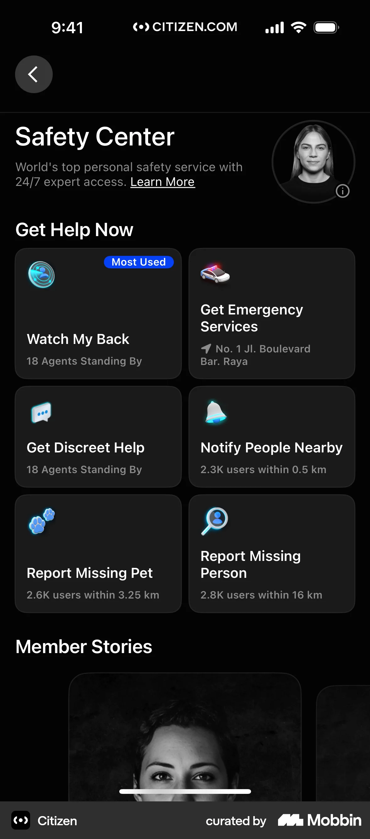 Citizen iOS Browse & Discover screen
