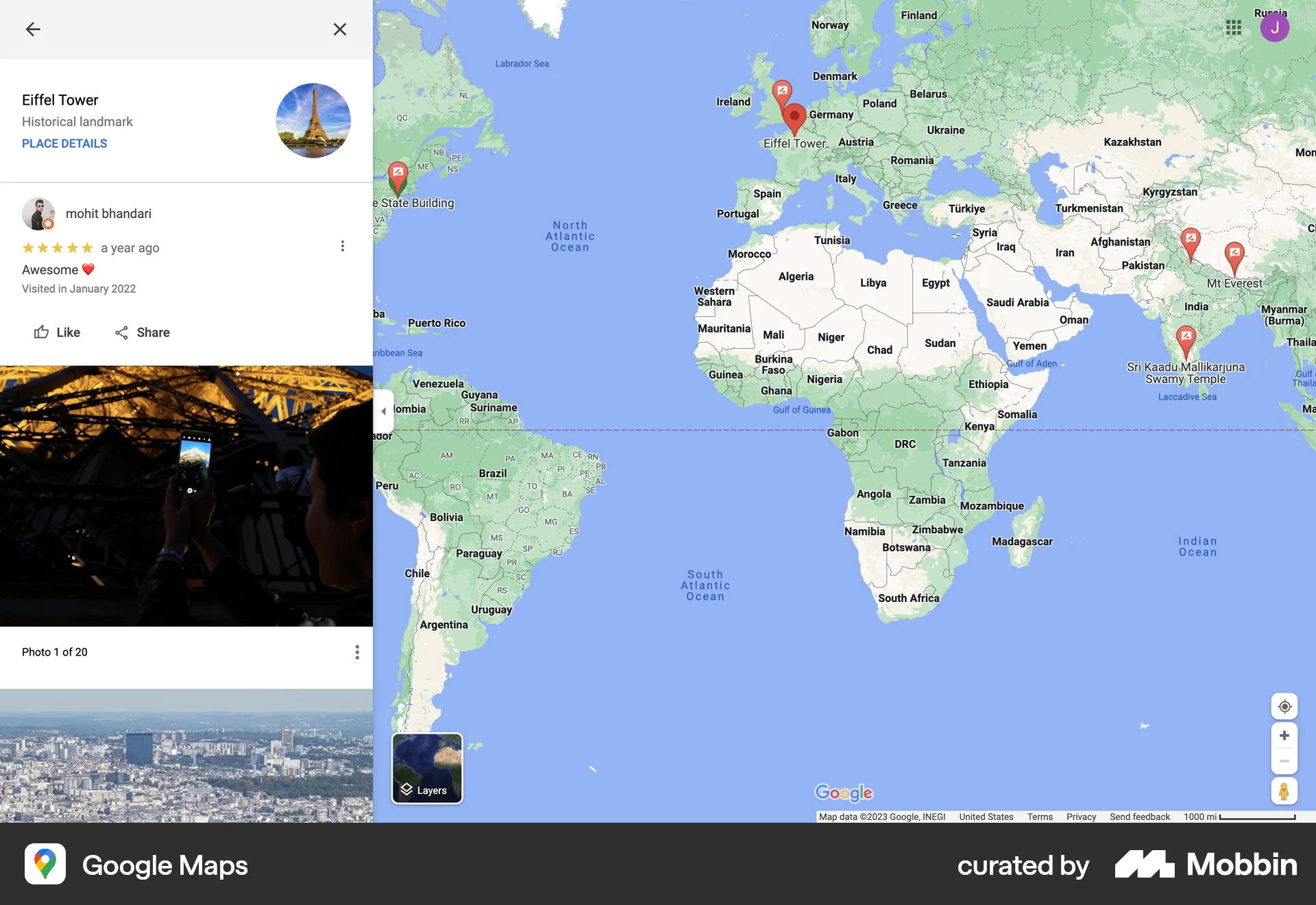 Google Maps Web Post Detail screen