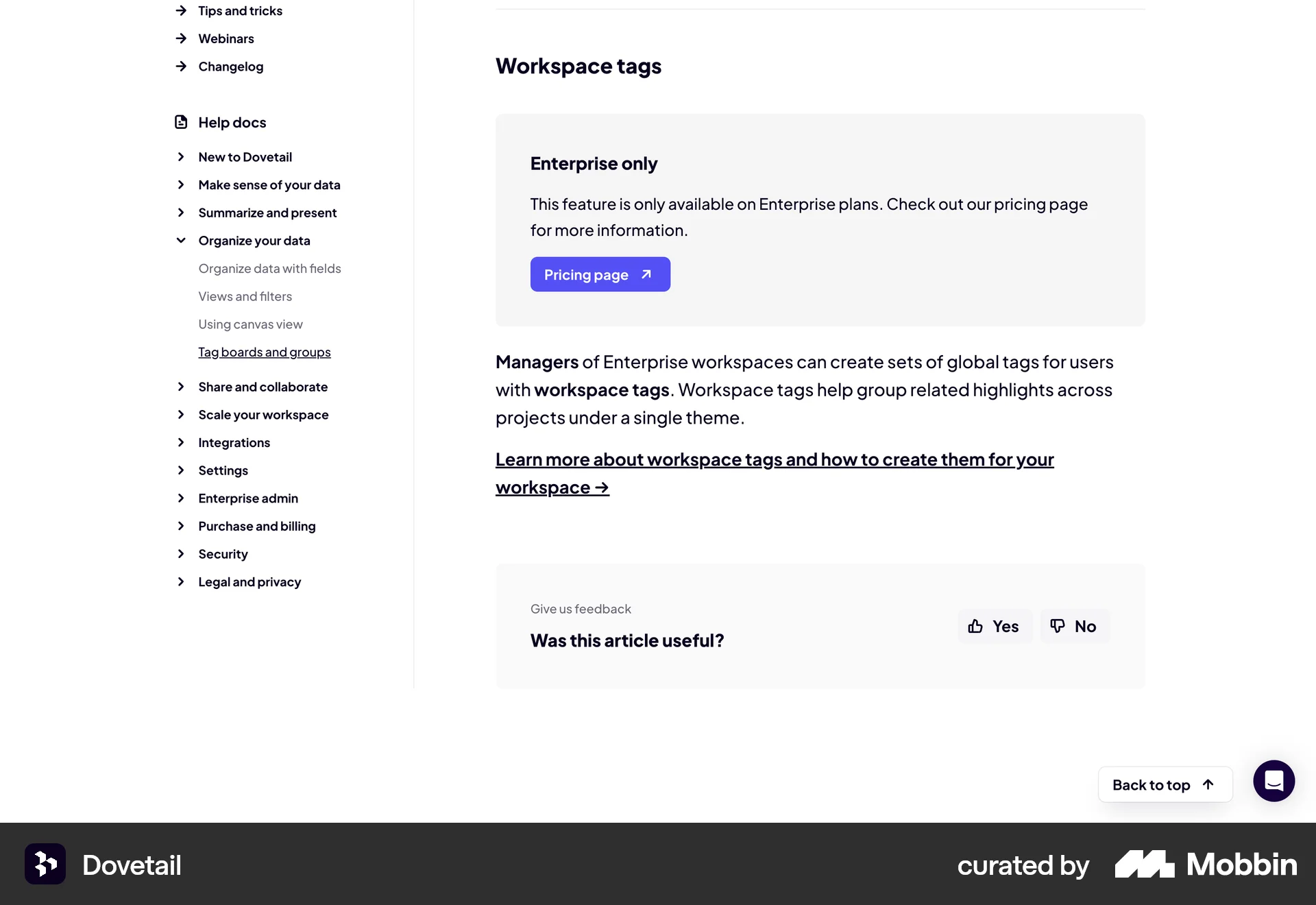 Dovetail Web Reviews & Ratings screen