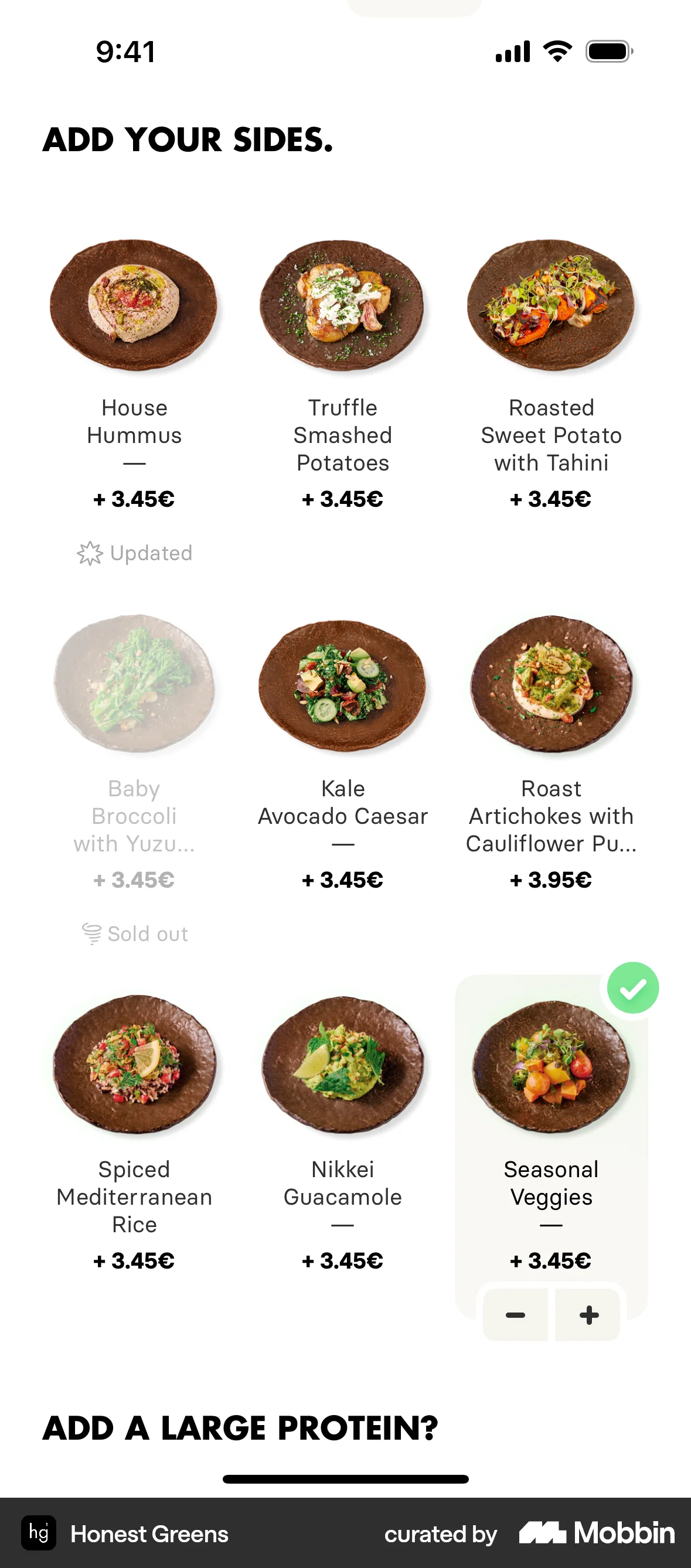 Honest Greens screen