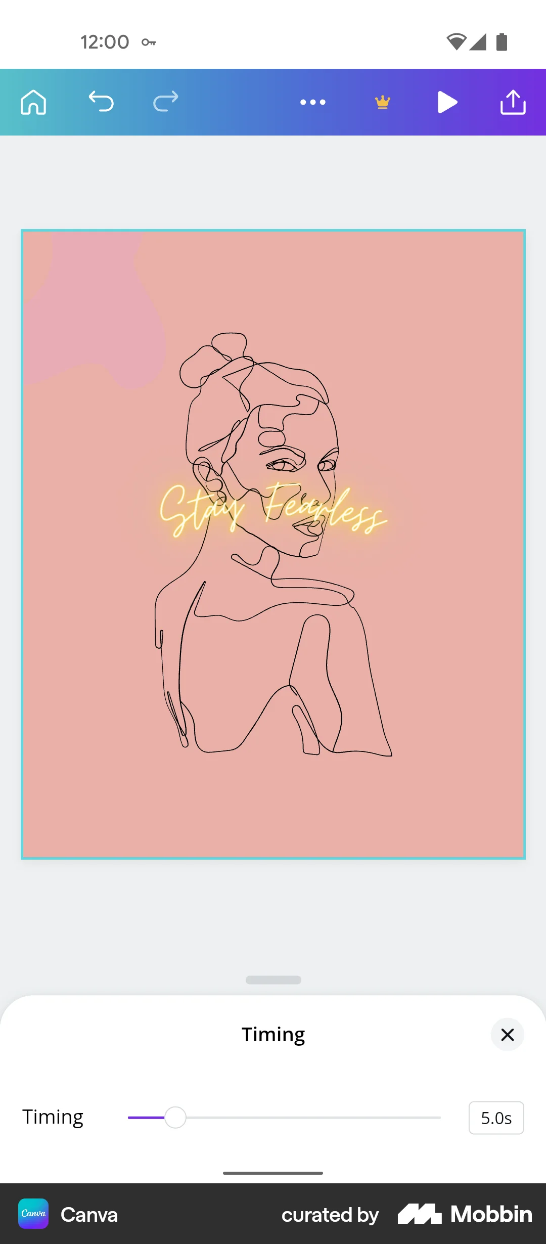 Canva Android Photo & Video App screen