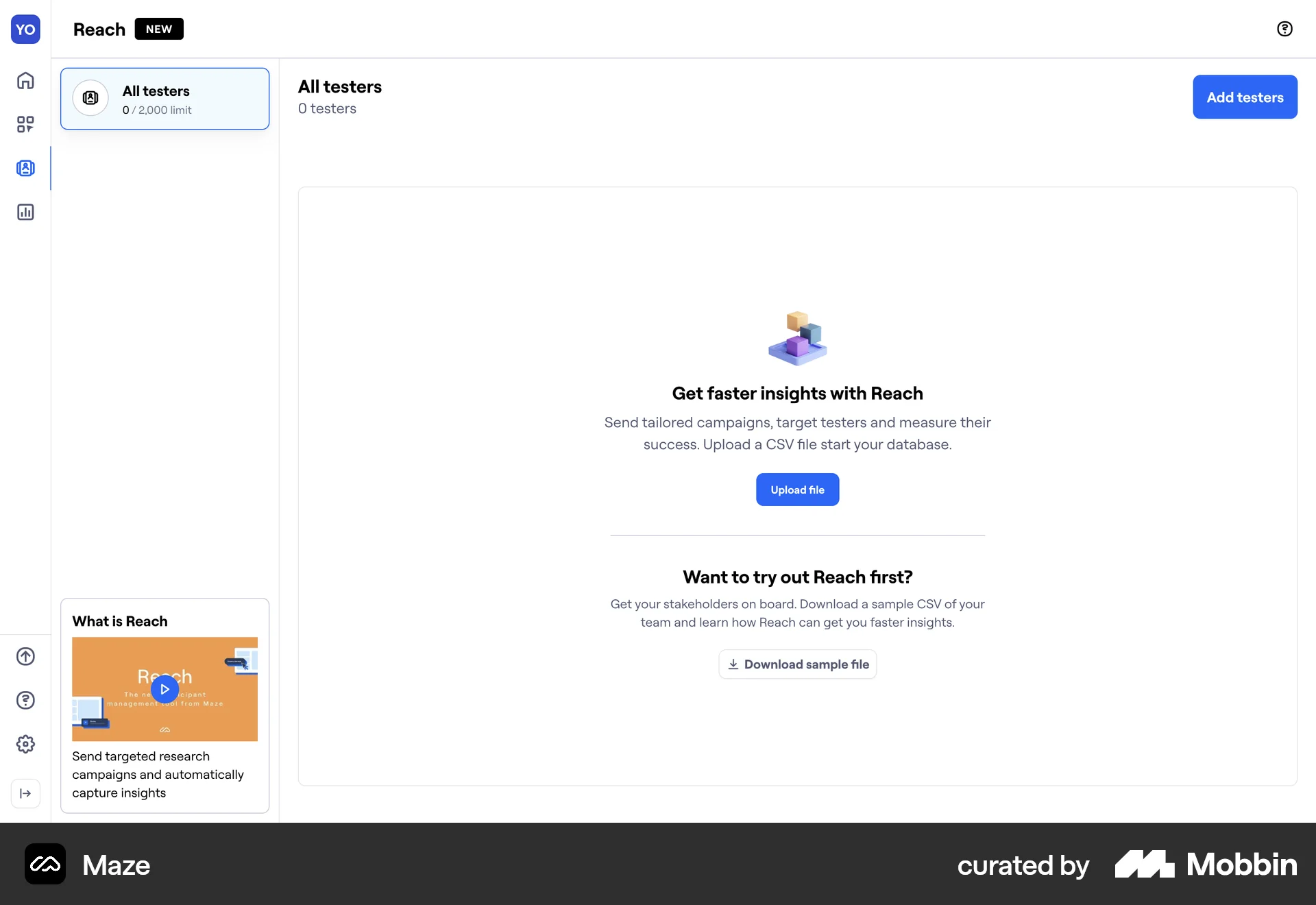 Maze Web Bookmarks & Collections screen