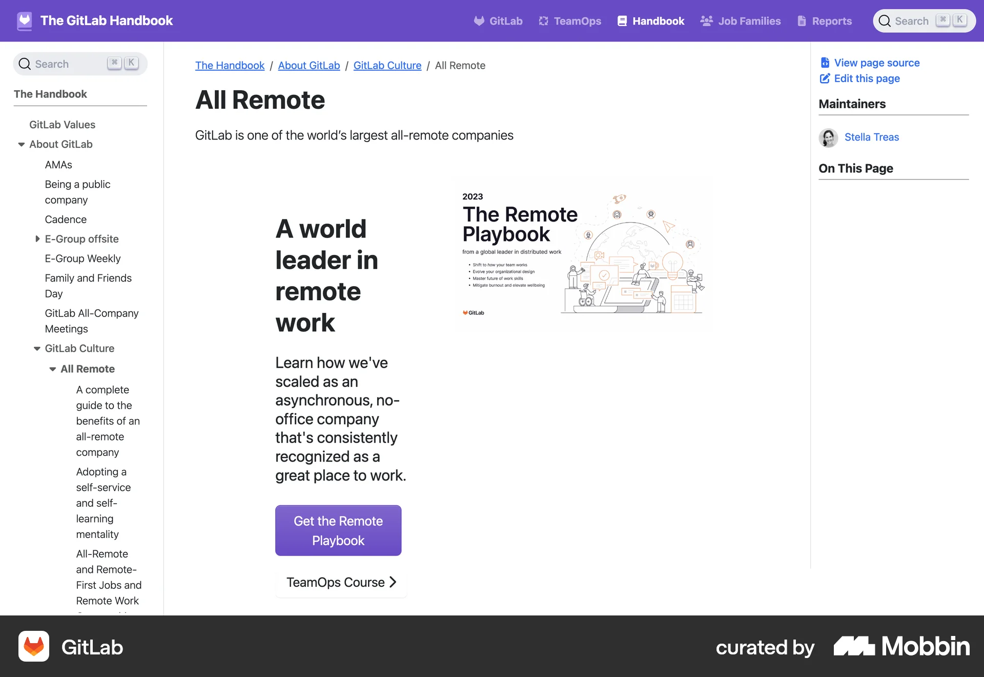 GitLab Web screen containing Tree UI element