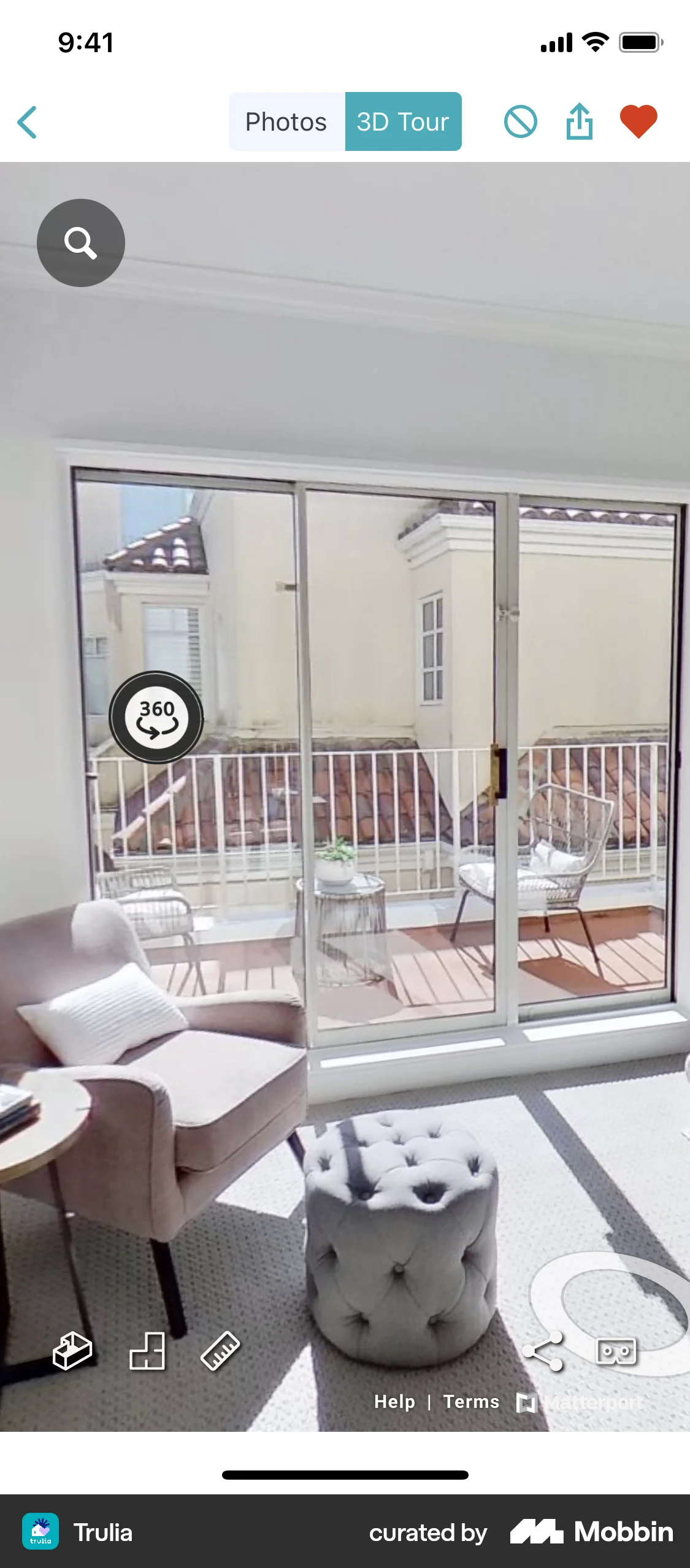 Trulia iOS Augmented Reality screen