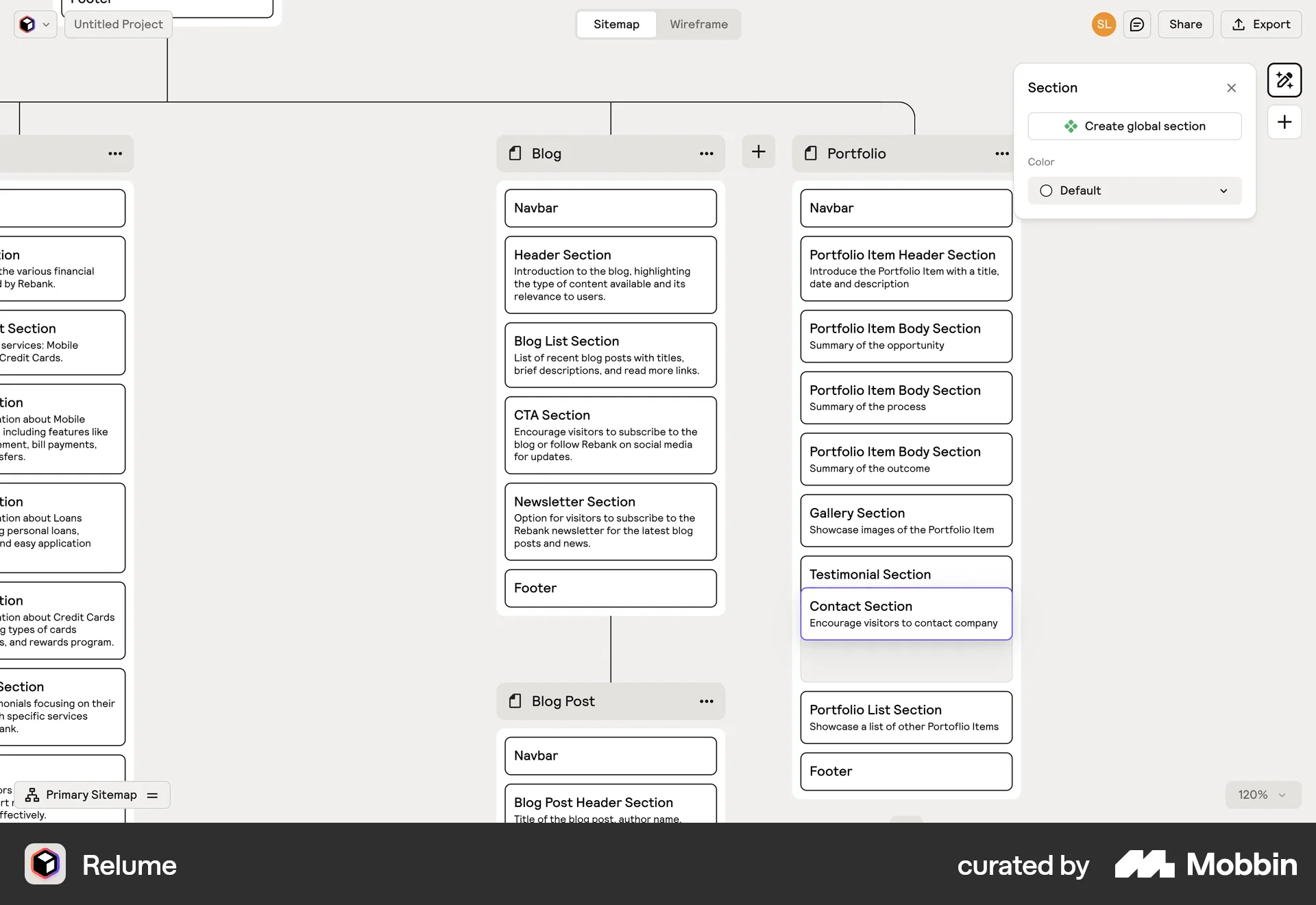 Relume Web Reorder screen