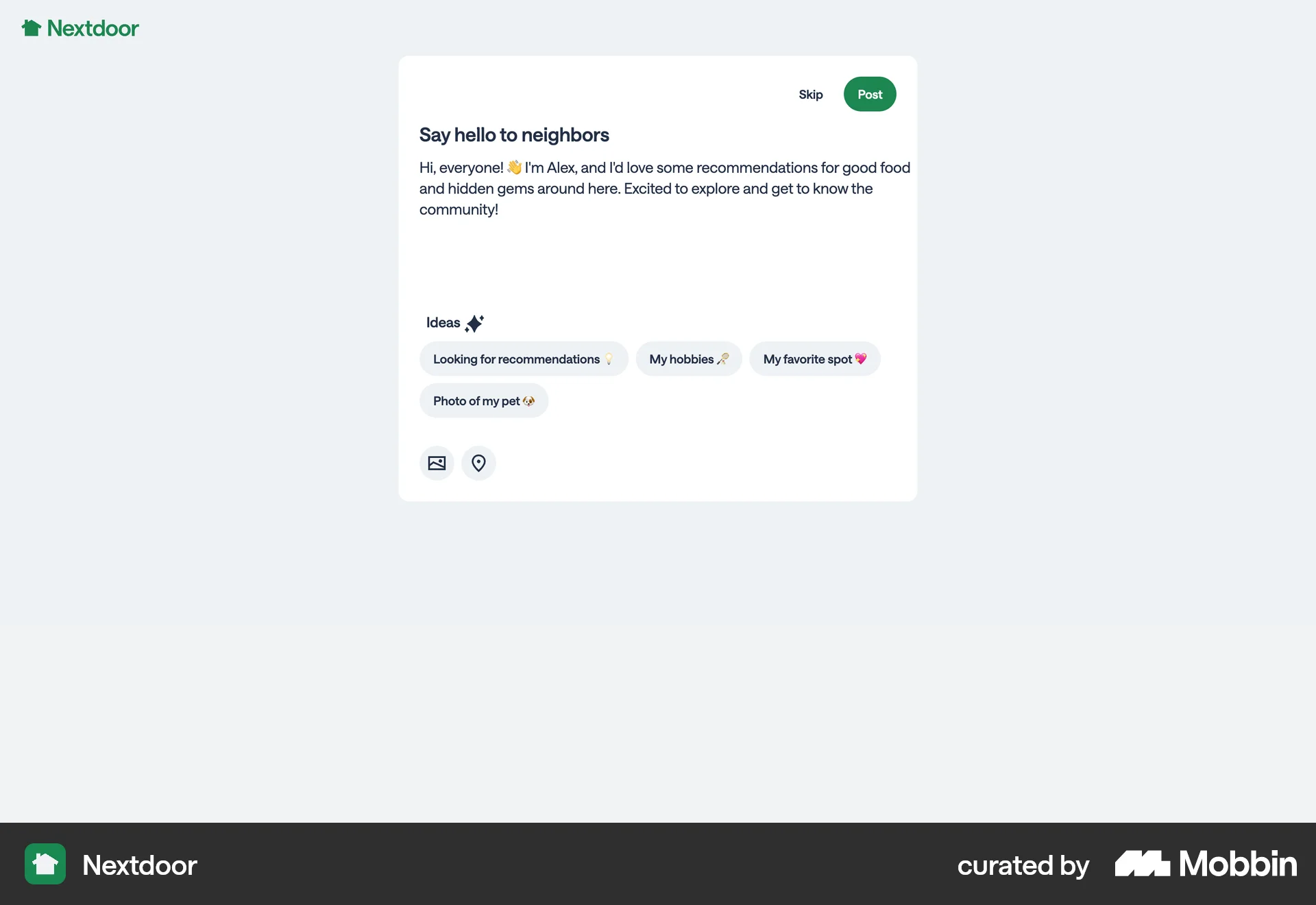 Nextdoor Web News App screen