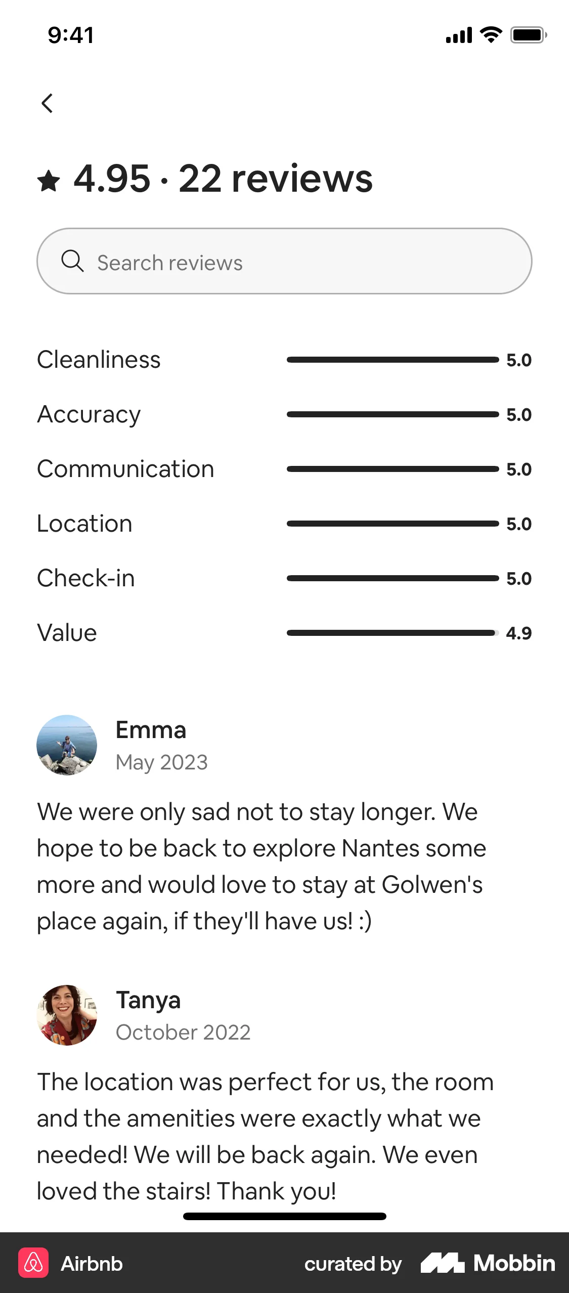 Airbnb iOS Real Estate App screen