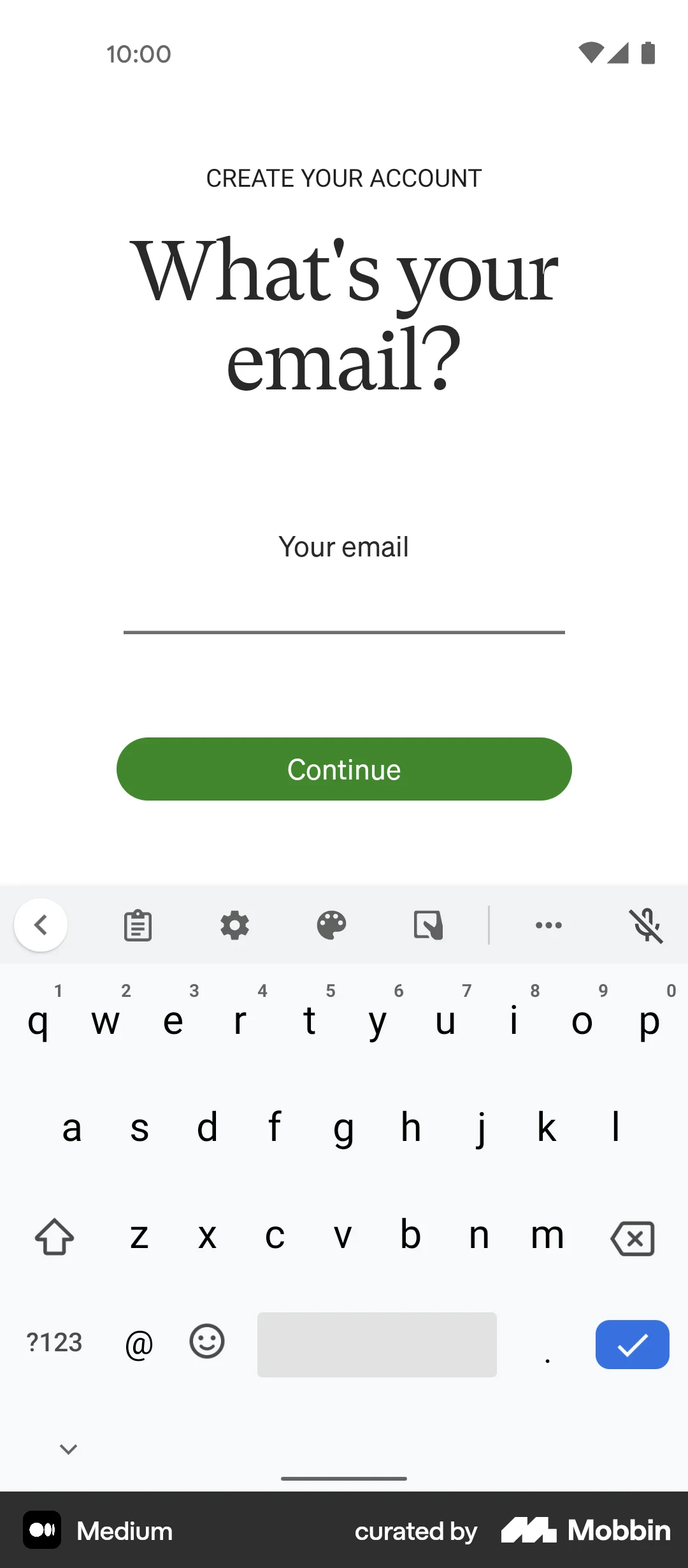Android Email Input Field Medium Android Email input | Mobbin