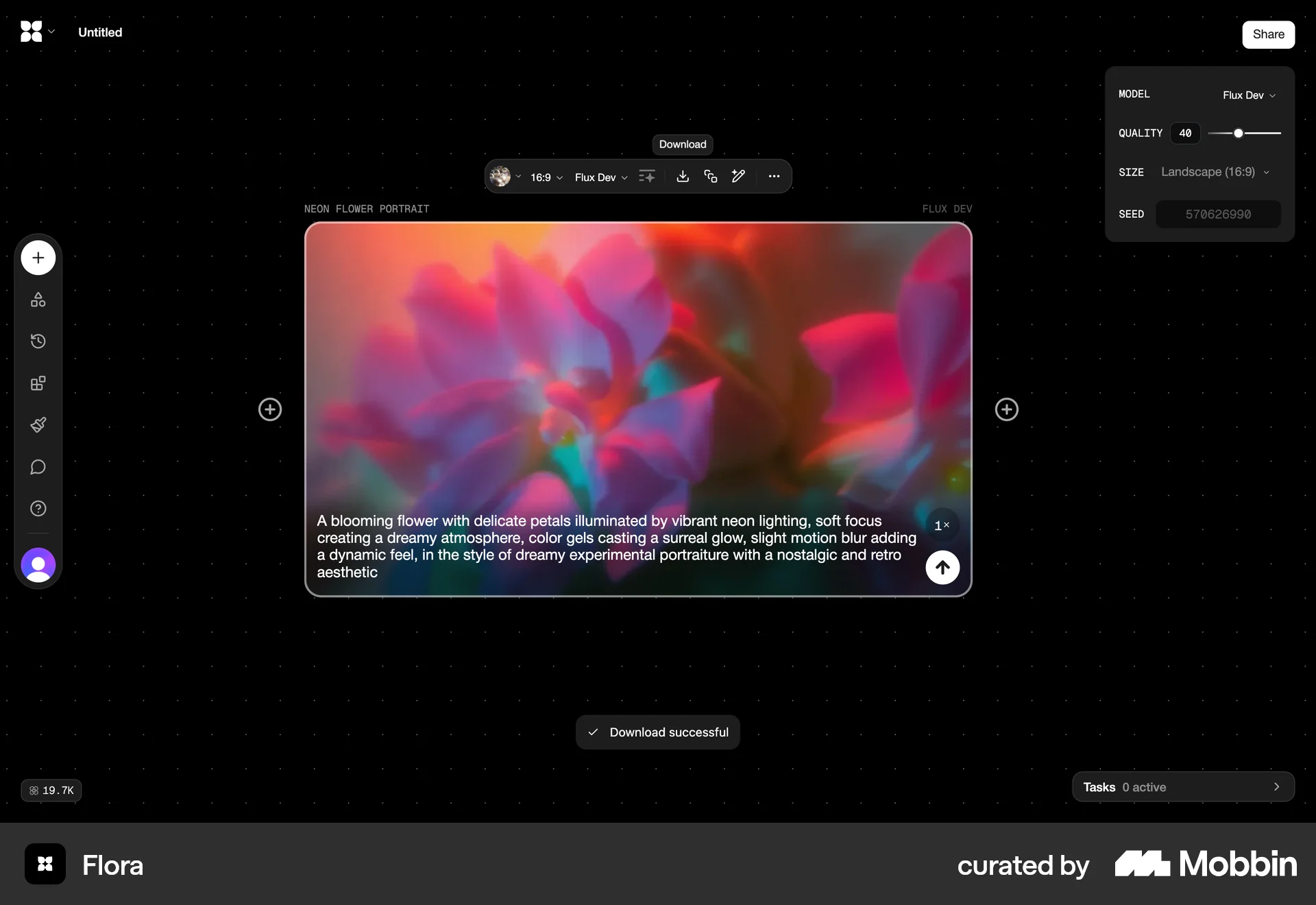 FLORA Web screen containing Tooltip UI element