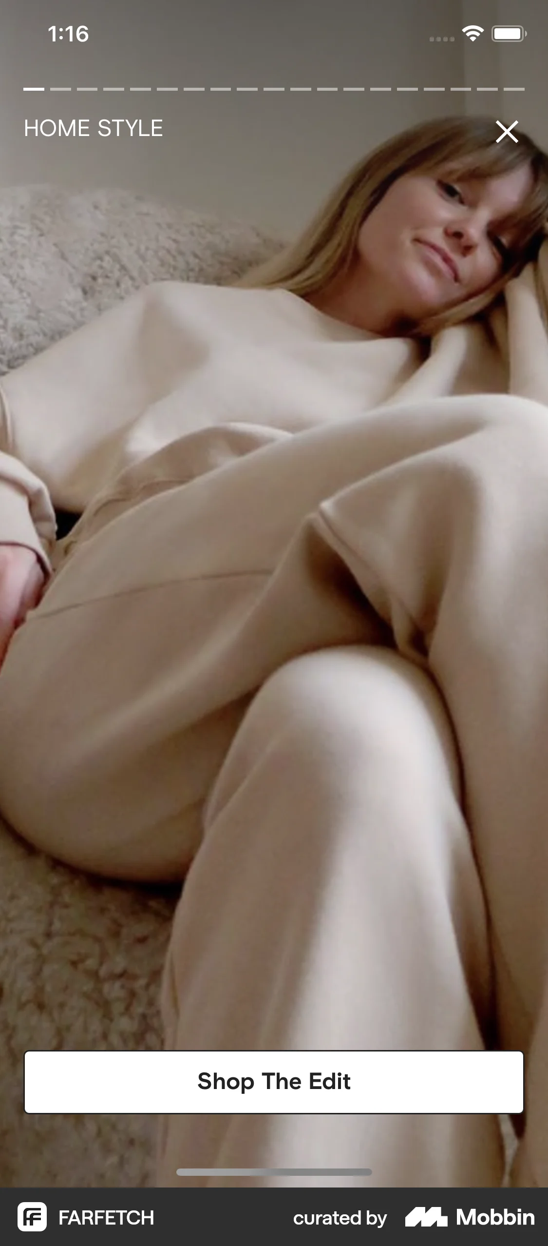 FARFETCH iOS Stories screen