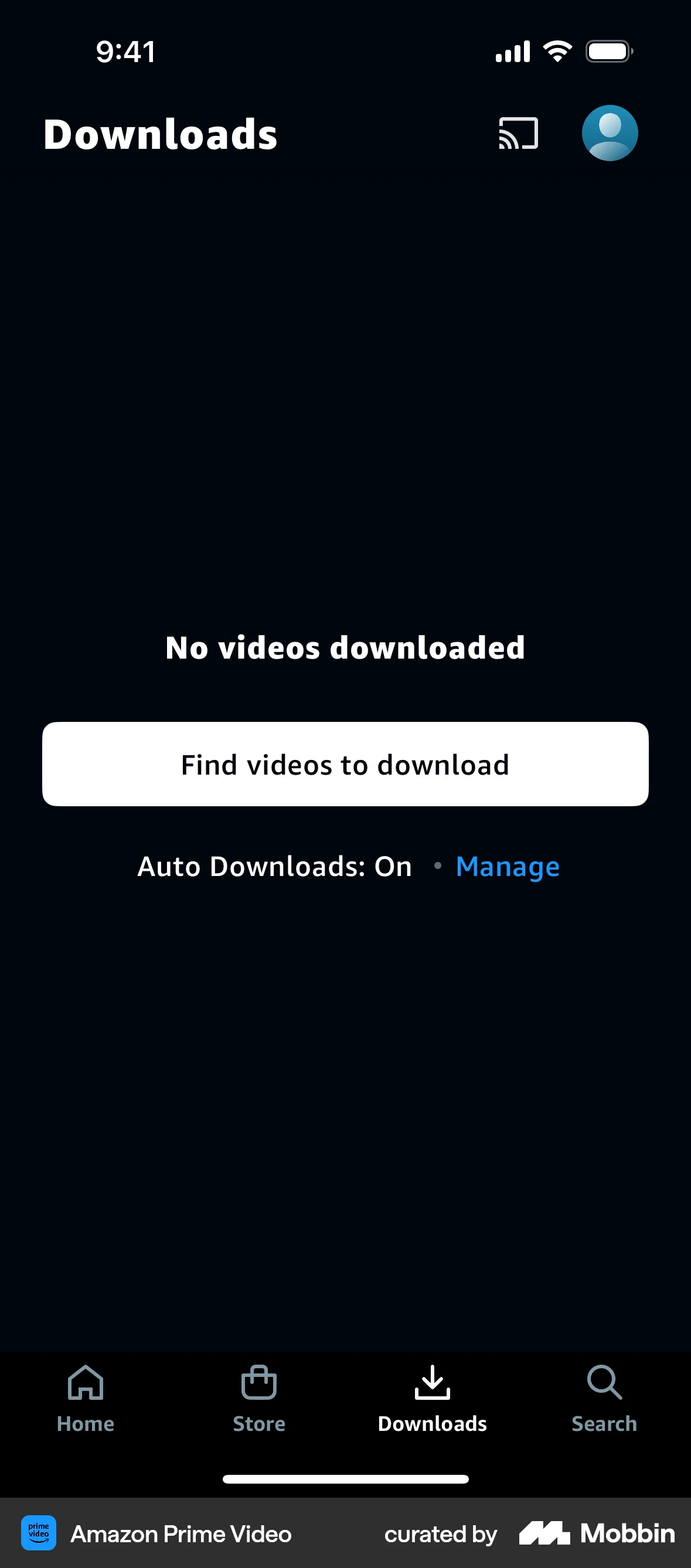 Prime Video iOS Downloads & Available Offline screen