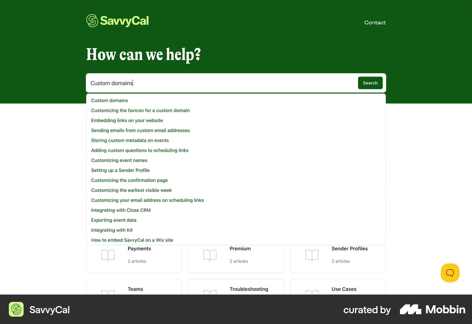 SavvyCal Web screen containing Search Bar UI element
