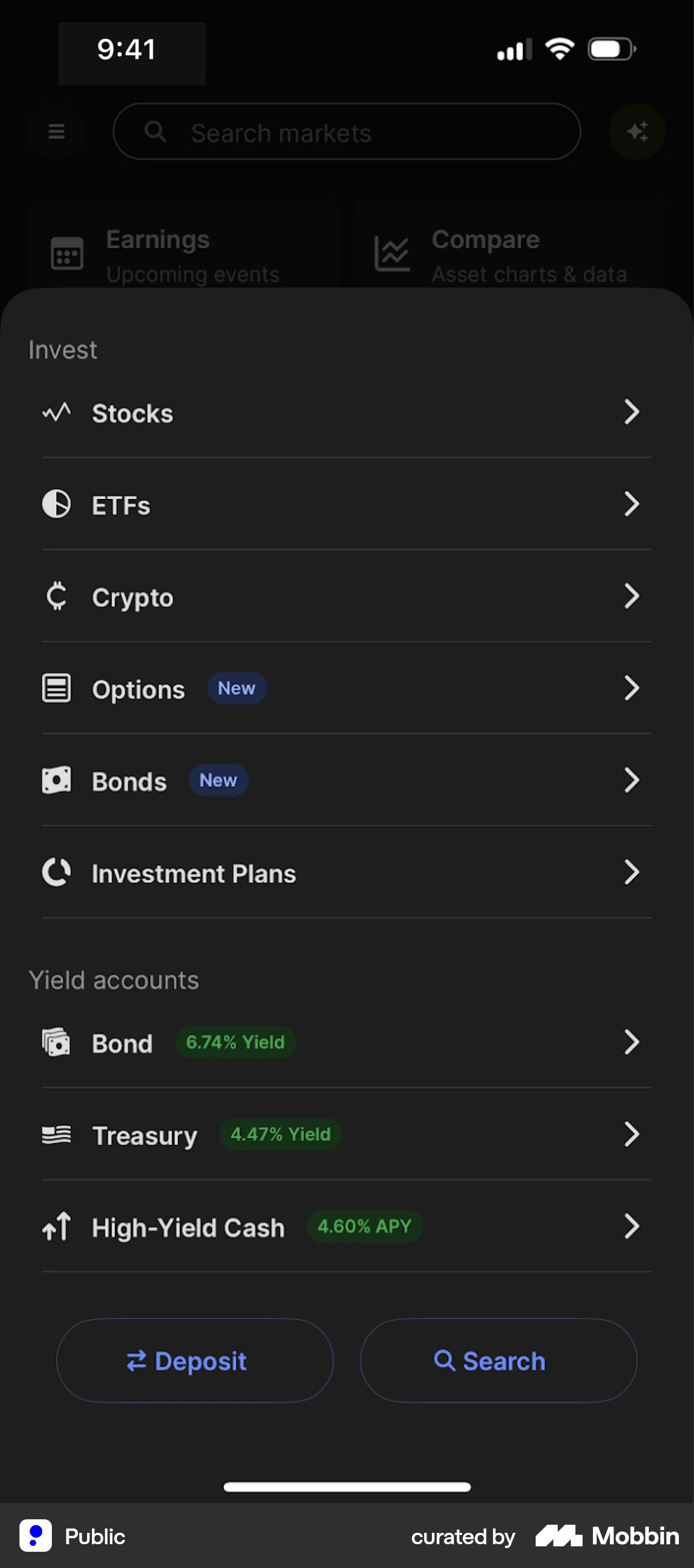 Public iOS Dark Mode screen