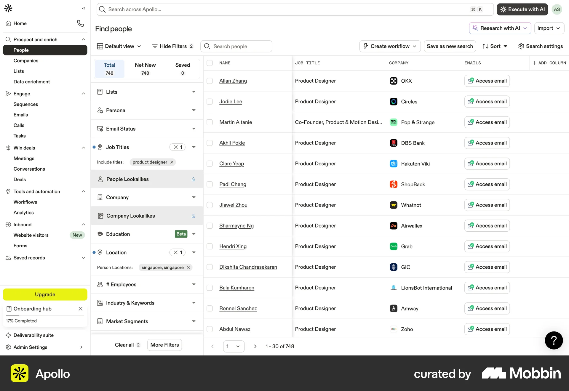 Apollo Web screen containing Pagination UI element
