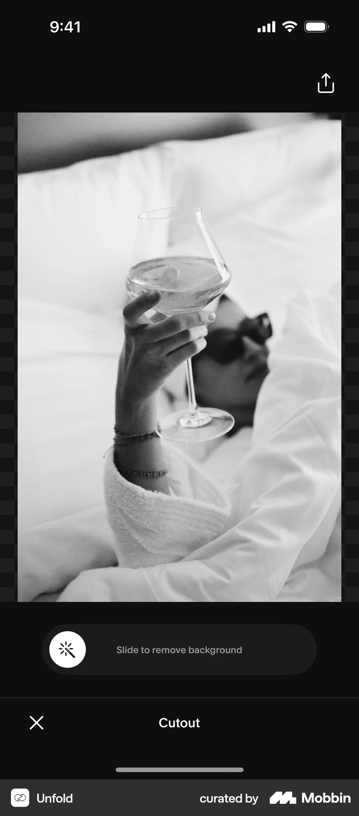 Unfold iOS Delete screen