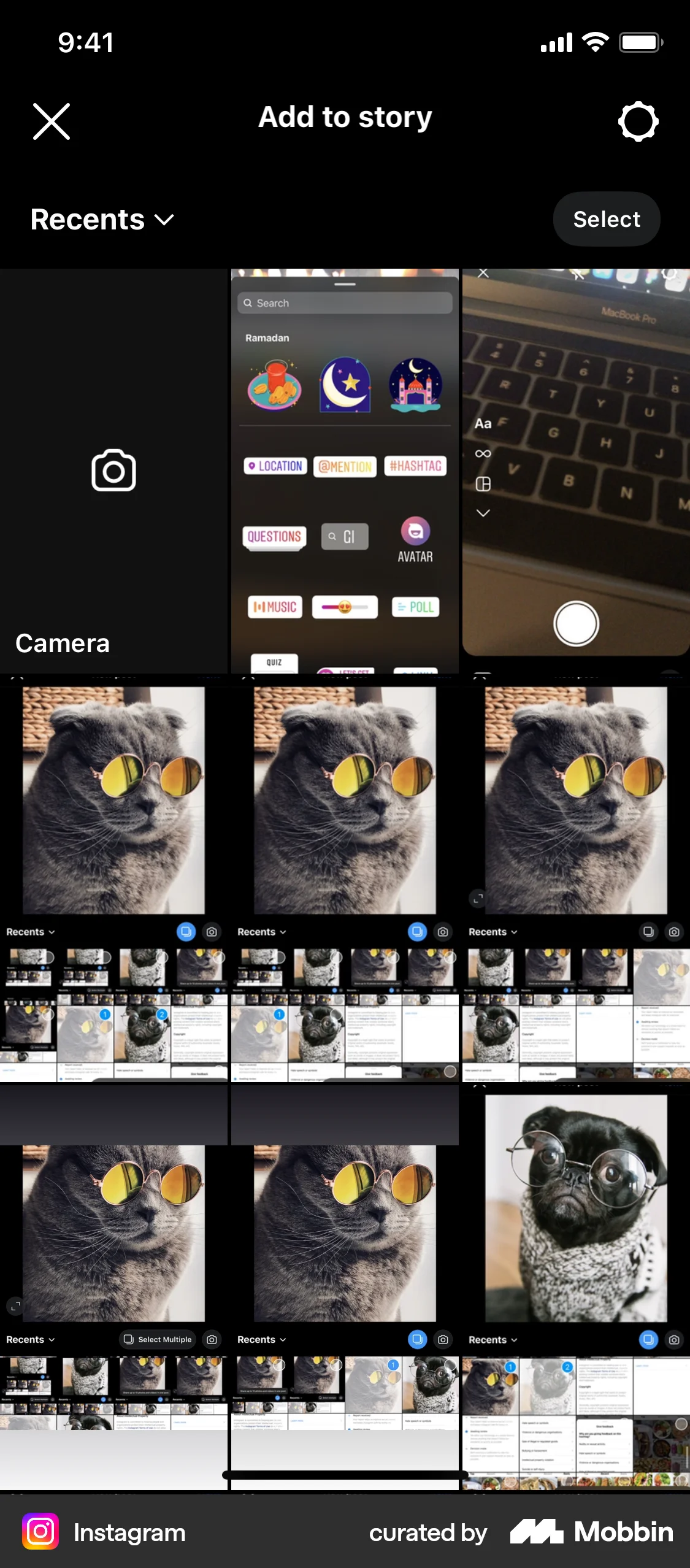 Instagram iOS Camera & Scanner screen