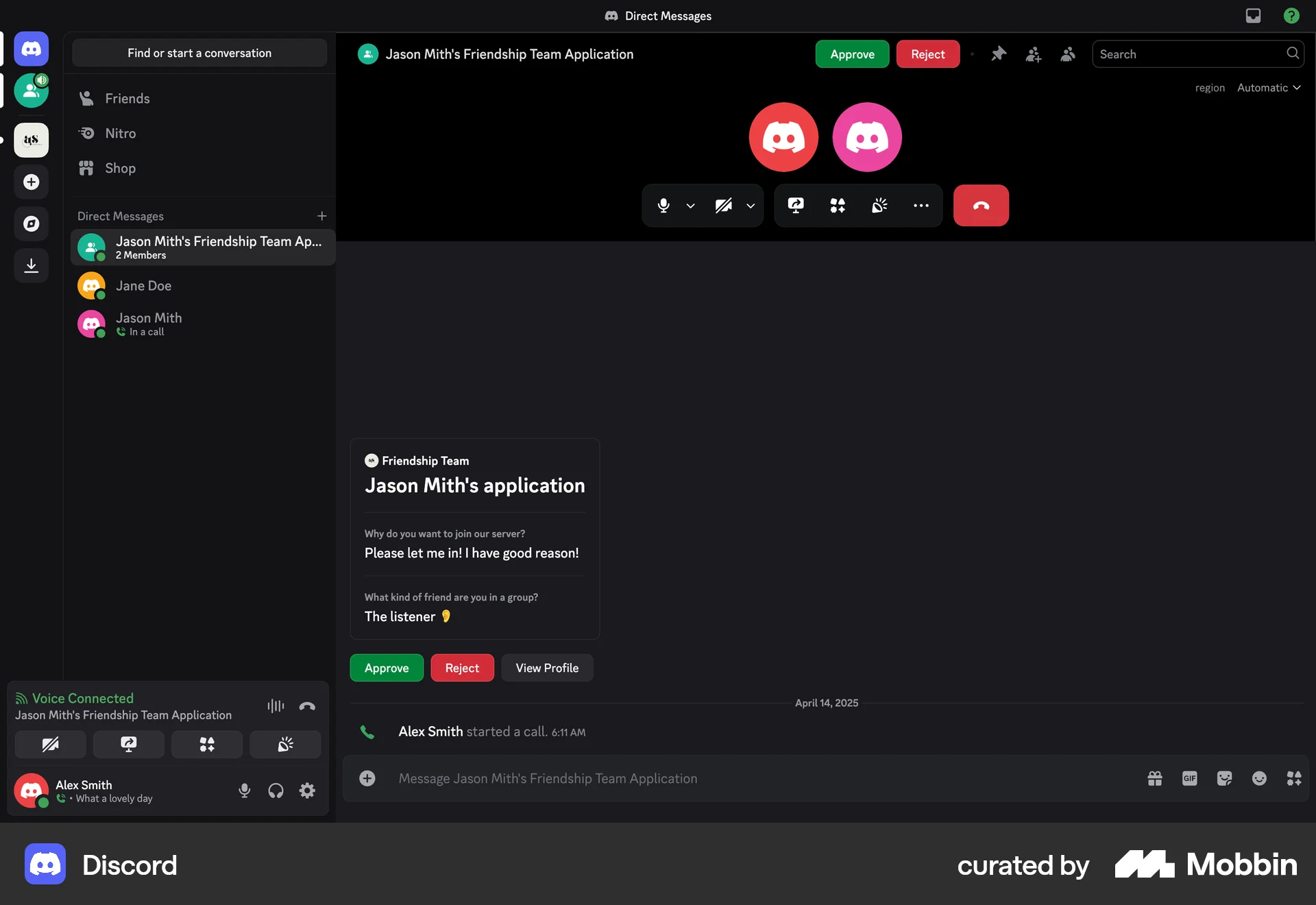 Discord screen