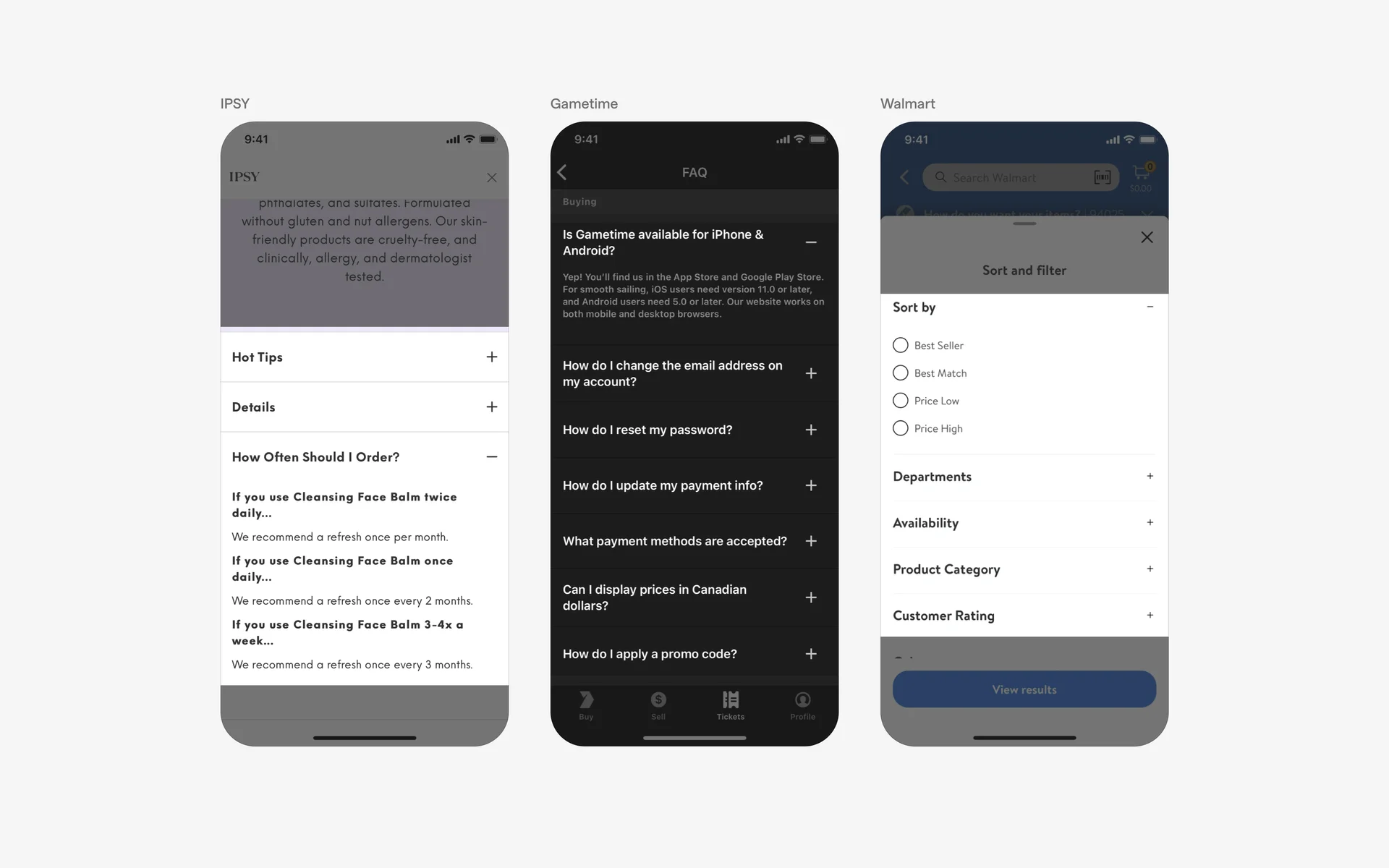 Accordion UI Design: Best practices, Design variants & Examples | Mobbin