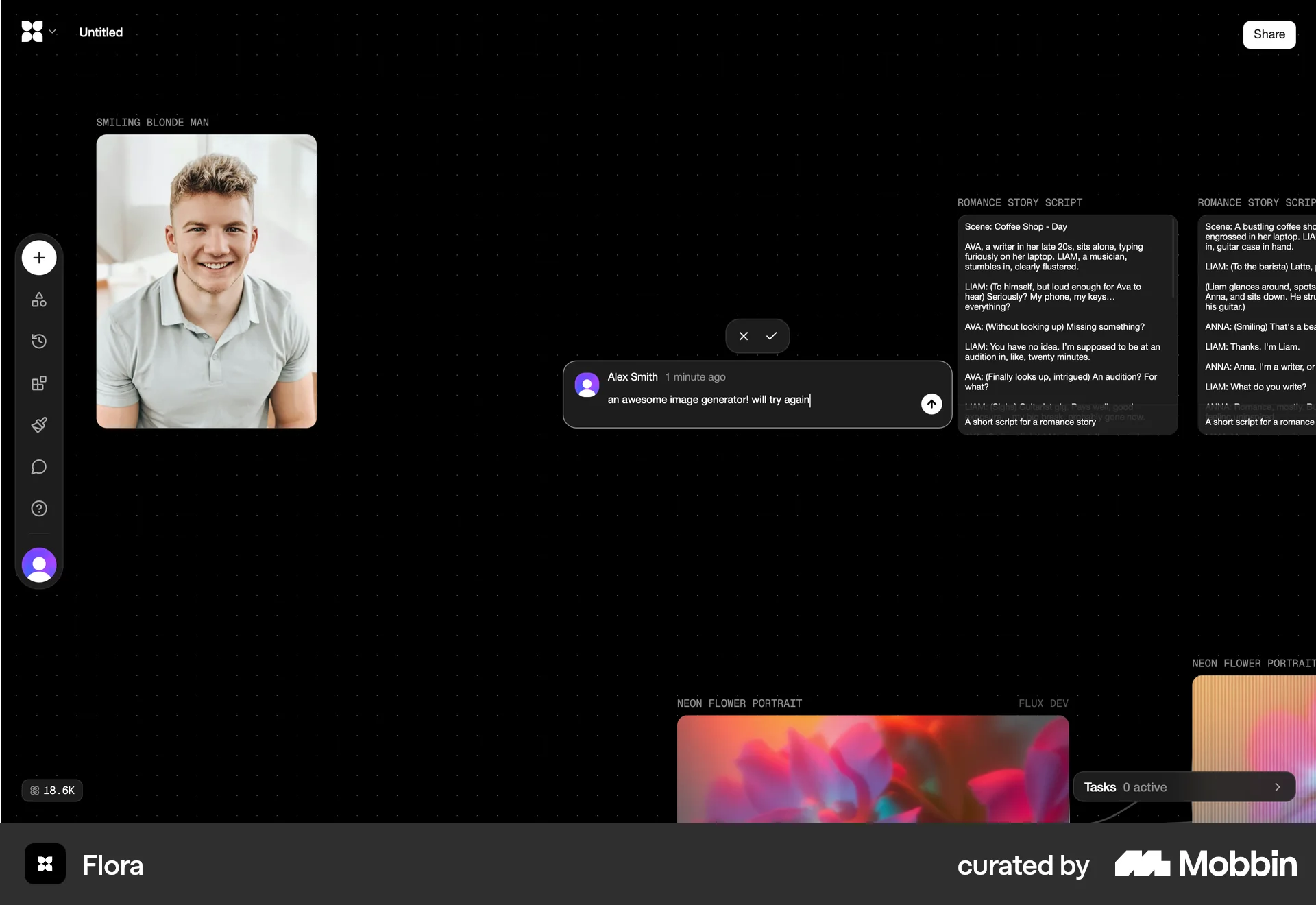 FLORA Web screen containing Text Field UI element