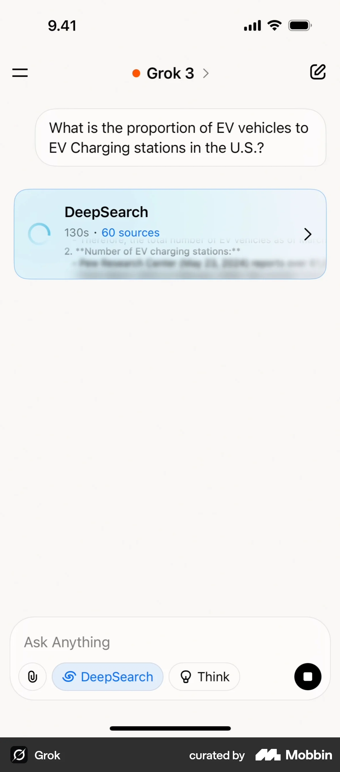 Grok iOS Timer & Clock screen