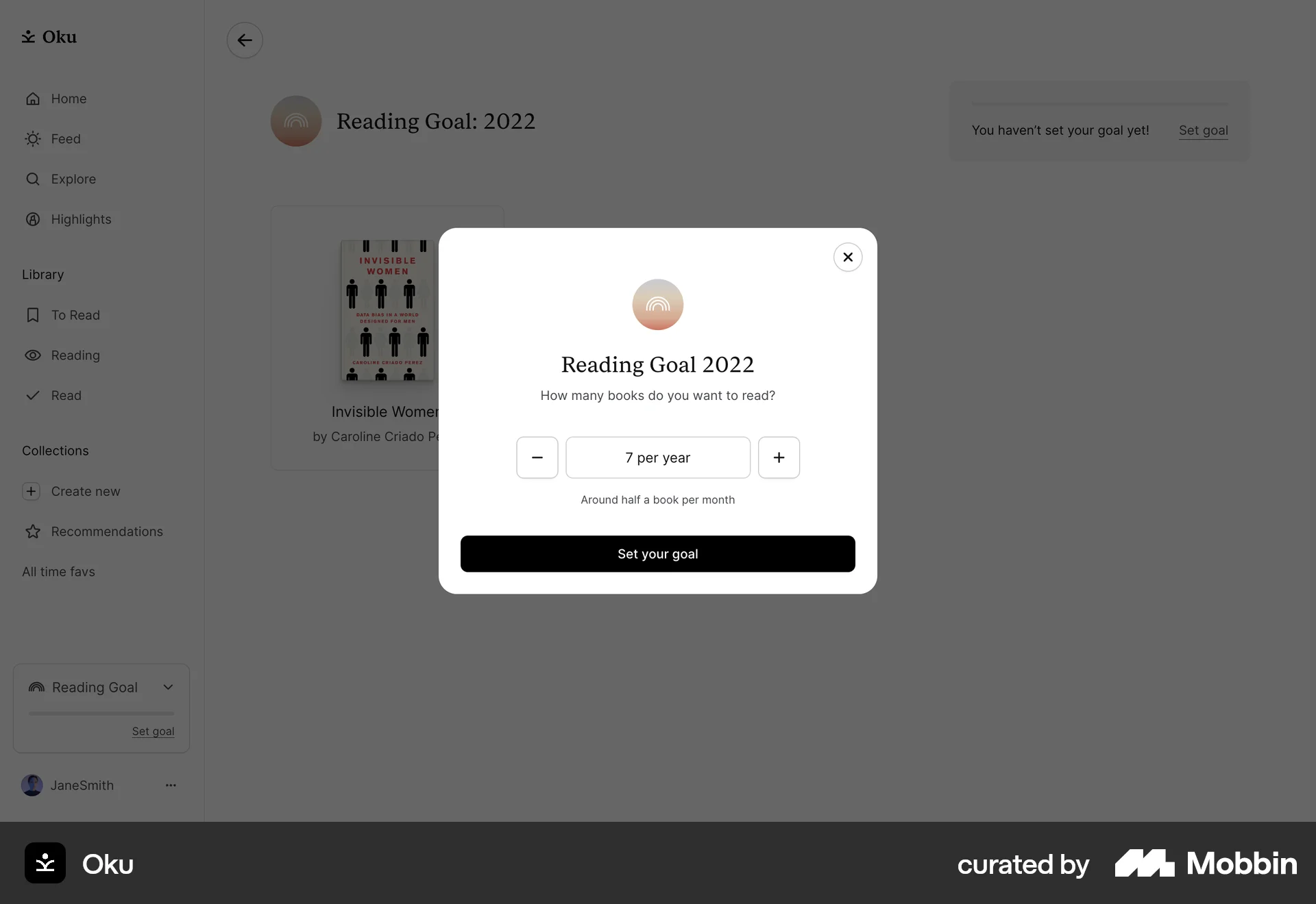 Oku Web screen containing Stepper UI element