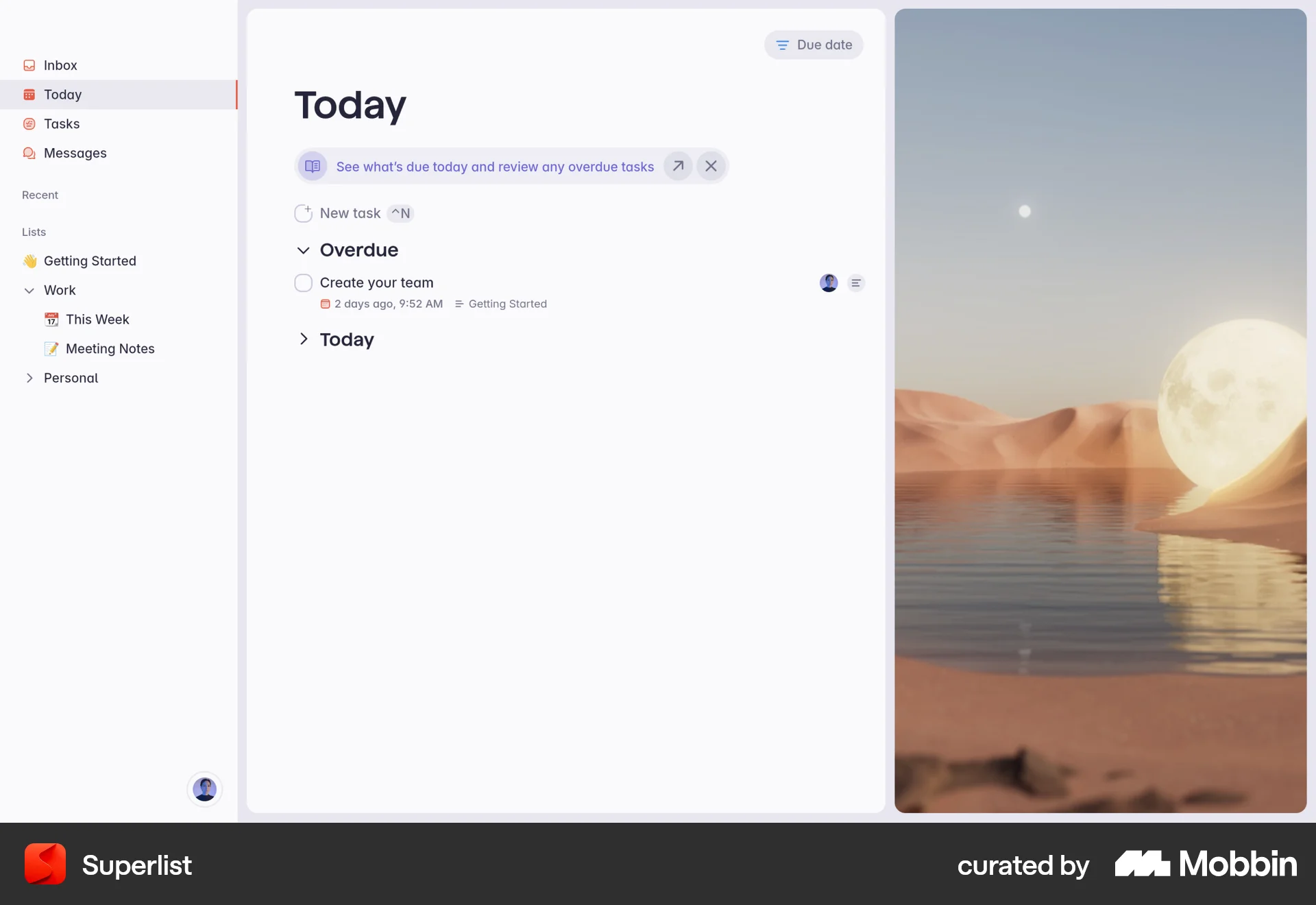 Superlist Web screen containing Accordion UI element